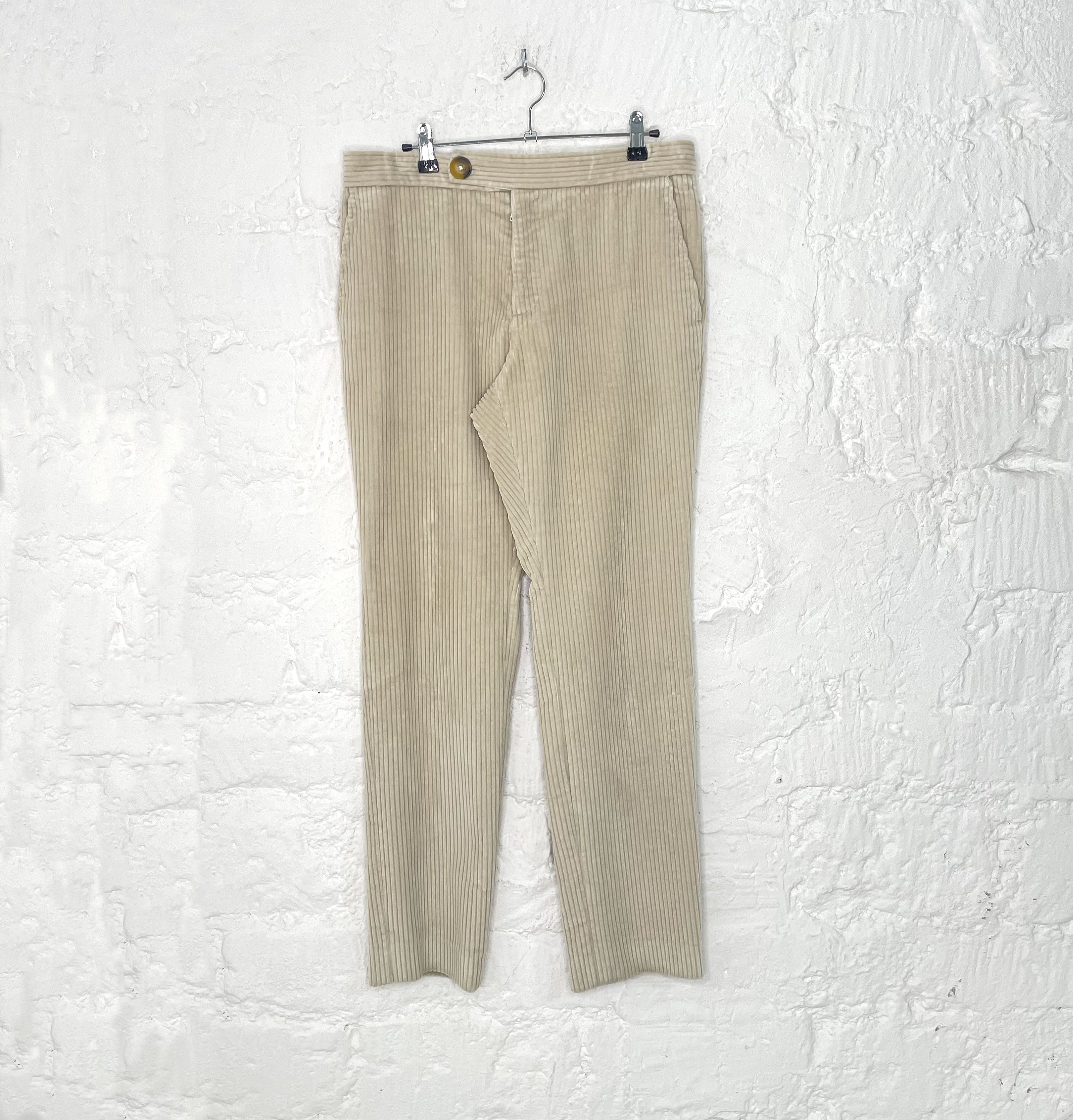 GUCCI GUCCI - Beige Striped Velvet Pants - ALE PARIS Luxury Vintage