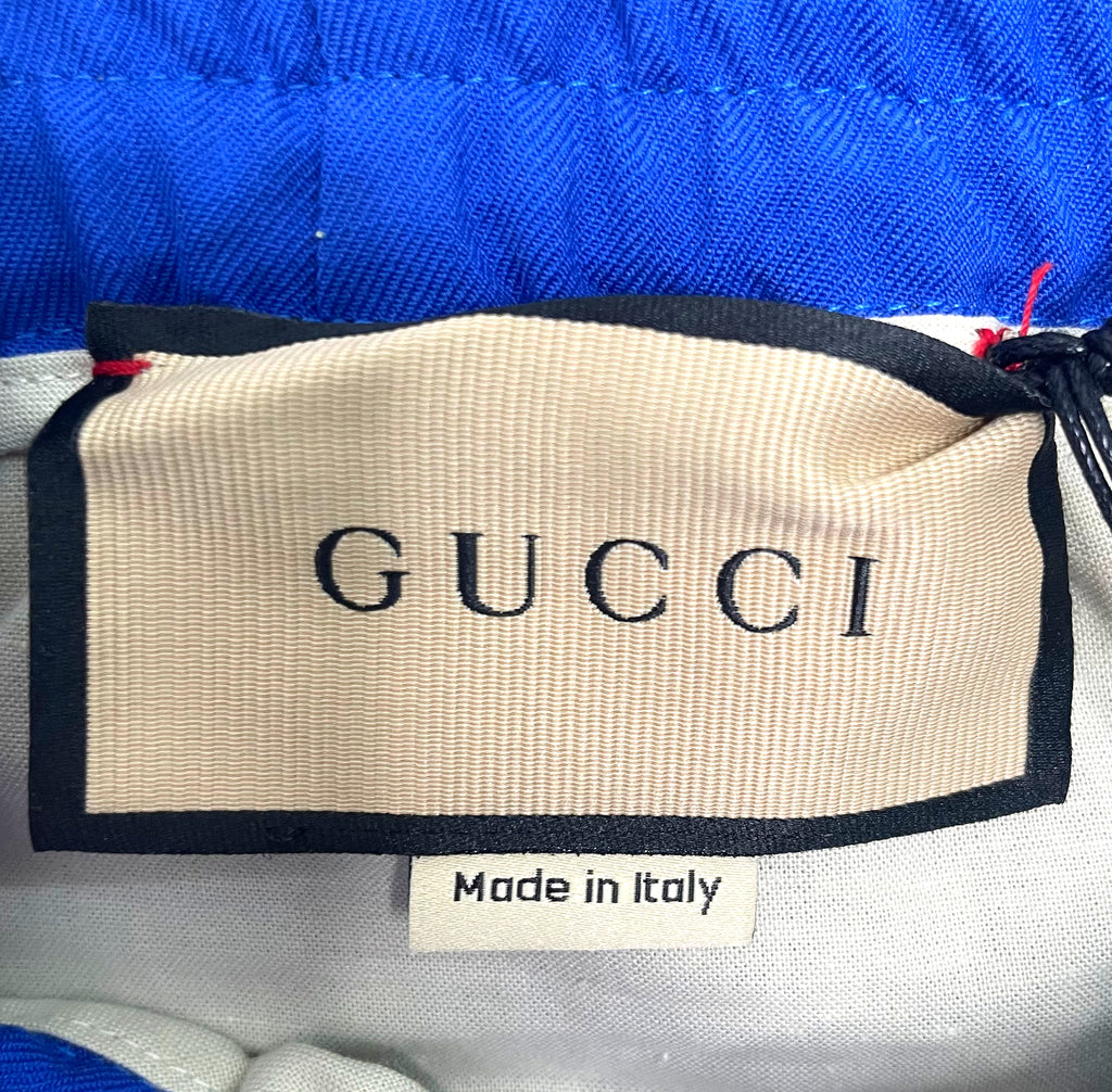 GUCCI GUCCI - Blue Wide Straight Cut Trousers - ALE PARIS Luxury Vintage