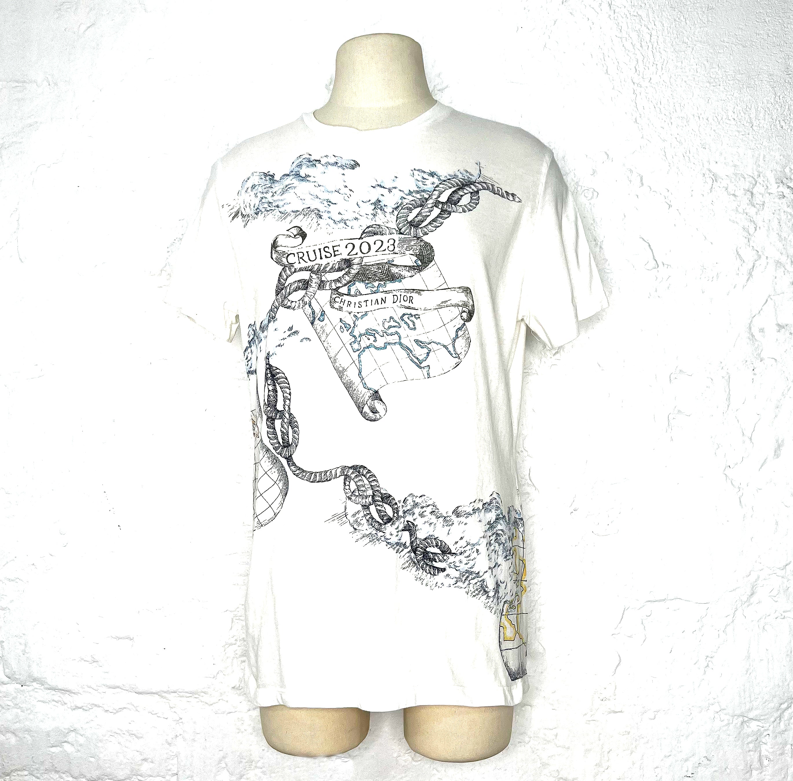 CHRISTIAN DIOR CHRISTIAN DIOR - Dior White Cruise T Shirt - ALE PARIS Luxury Vintage