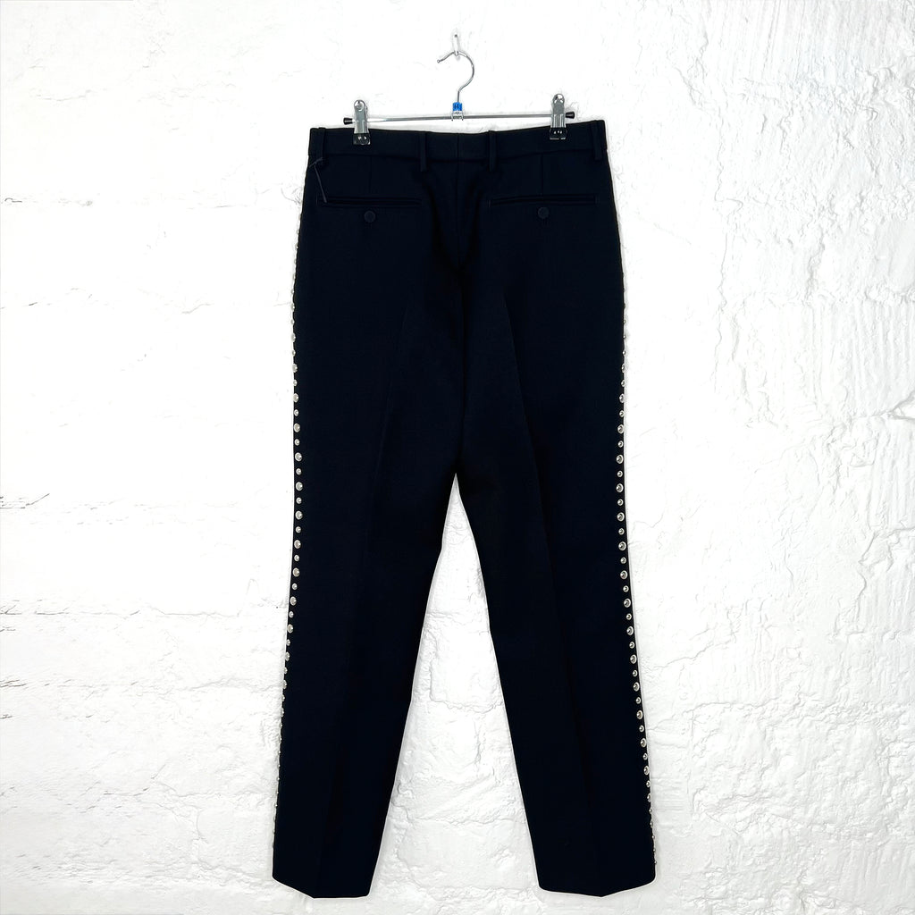 GUCCI GUCCI - Straight Fit Trousers With Silver Eyelet Details - ALE PARIS Luxury Vintage