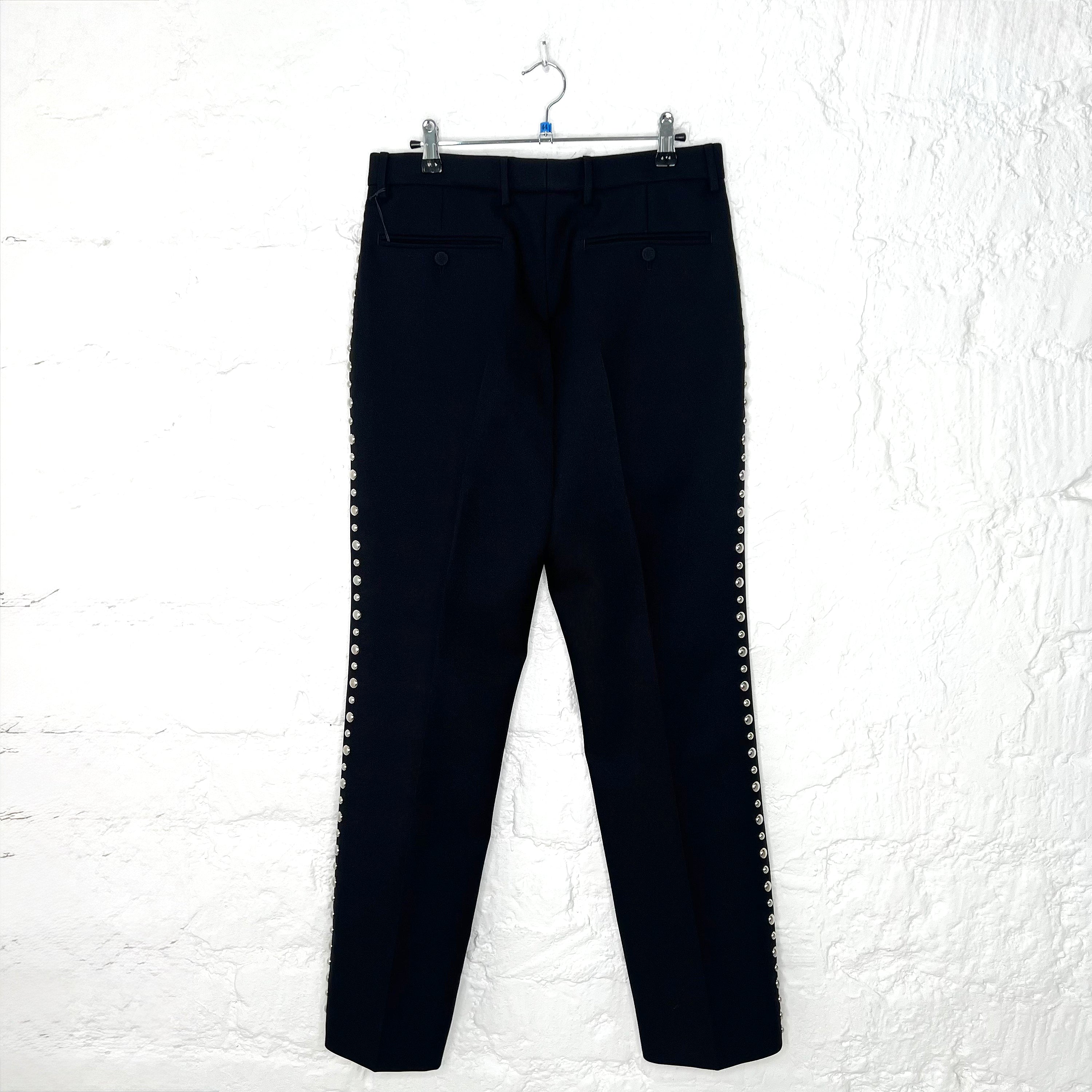 GUCCI GUCCI - Straight Fit Trousers With Silver Eyelet Details - ALE PARIS Luxury Vintage