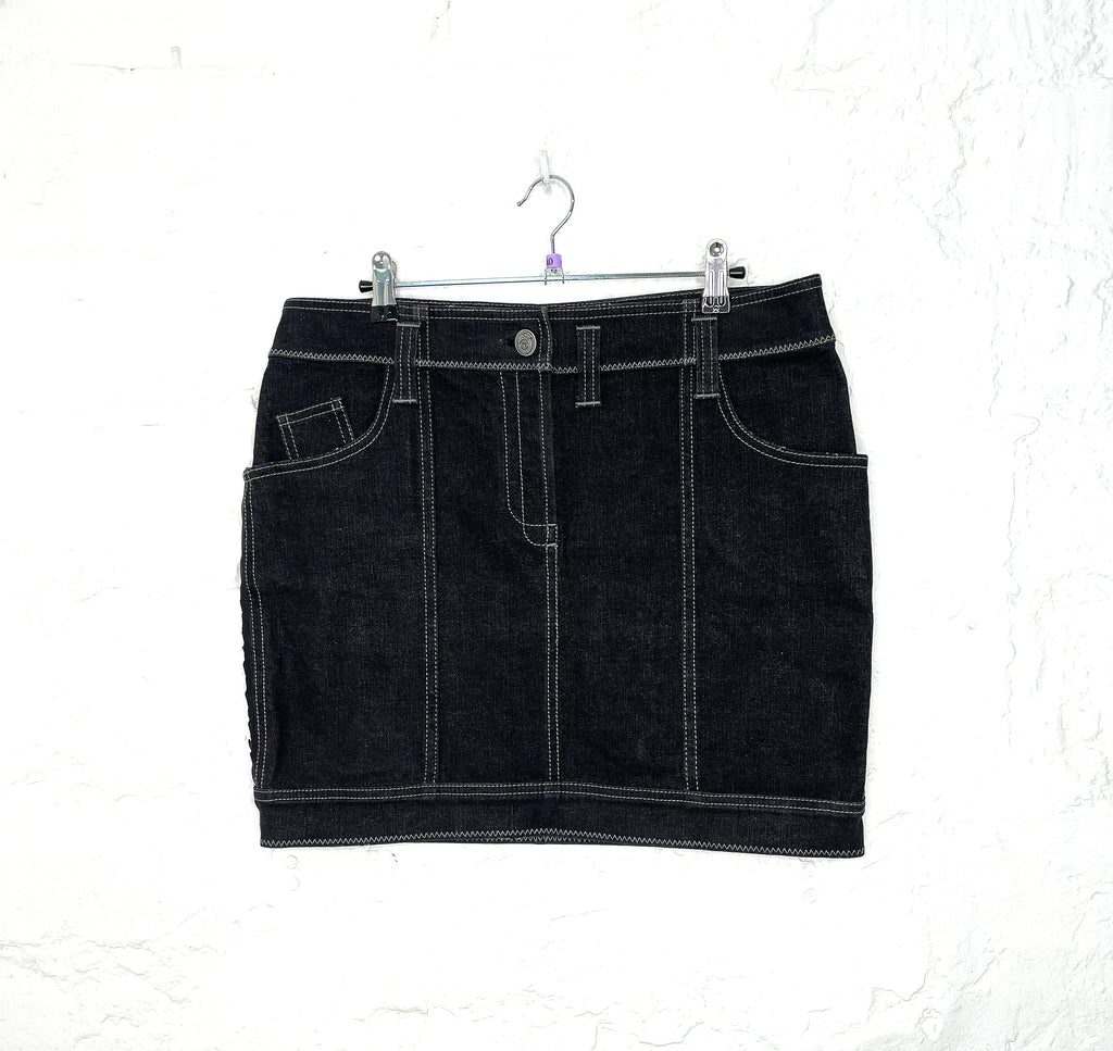 CHRISTIAN DIOR CHRISTIAN DIOR -  Low Waisted Denim Black Skirt - ALE PARIS Luxury Vintage