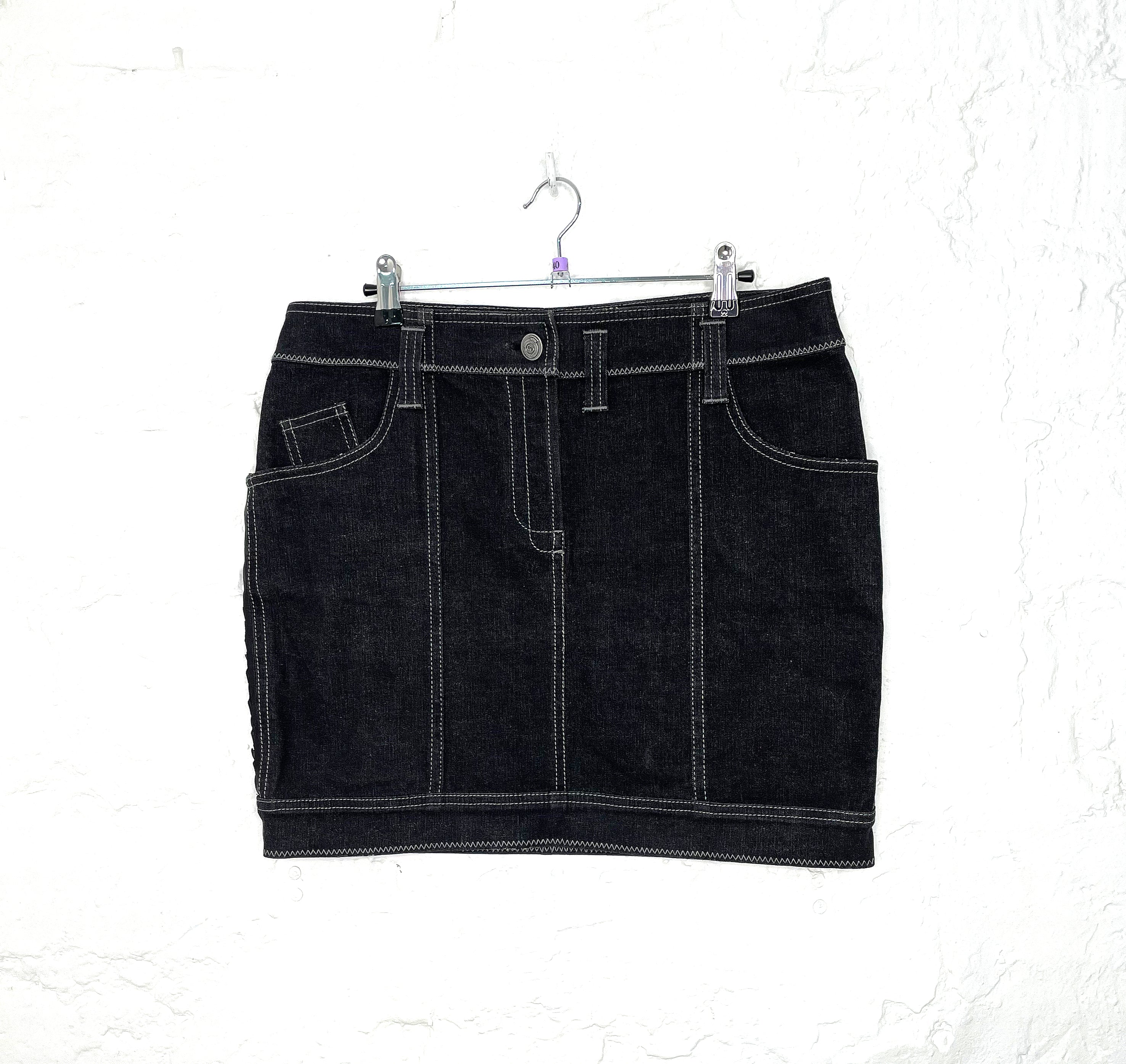 CHRISTIAN DIOR CHRISTIAN DIOR -  Low Waisted Denim Black Skirt - ALE PARIS Luxury Vintage