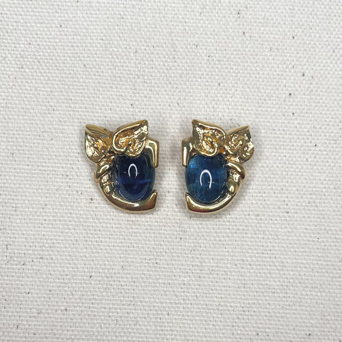 CHLOÉ CHLOE - Blue C Clip Earrings - ALE PARIS Luxury Vintage