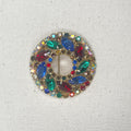 WESS WESS - Colorful Round Brooch - ALE PARIS Luxury Vintage