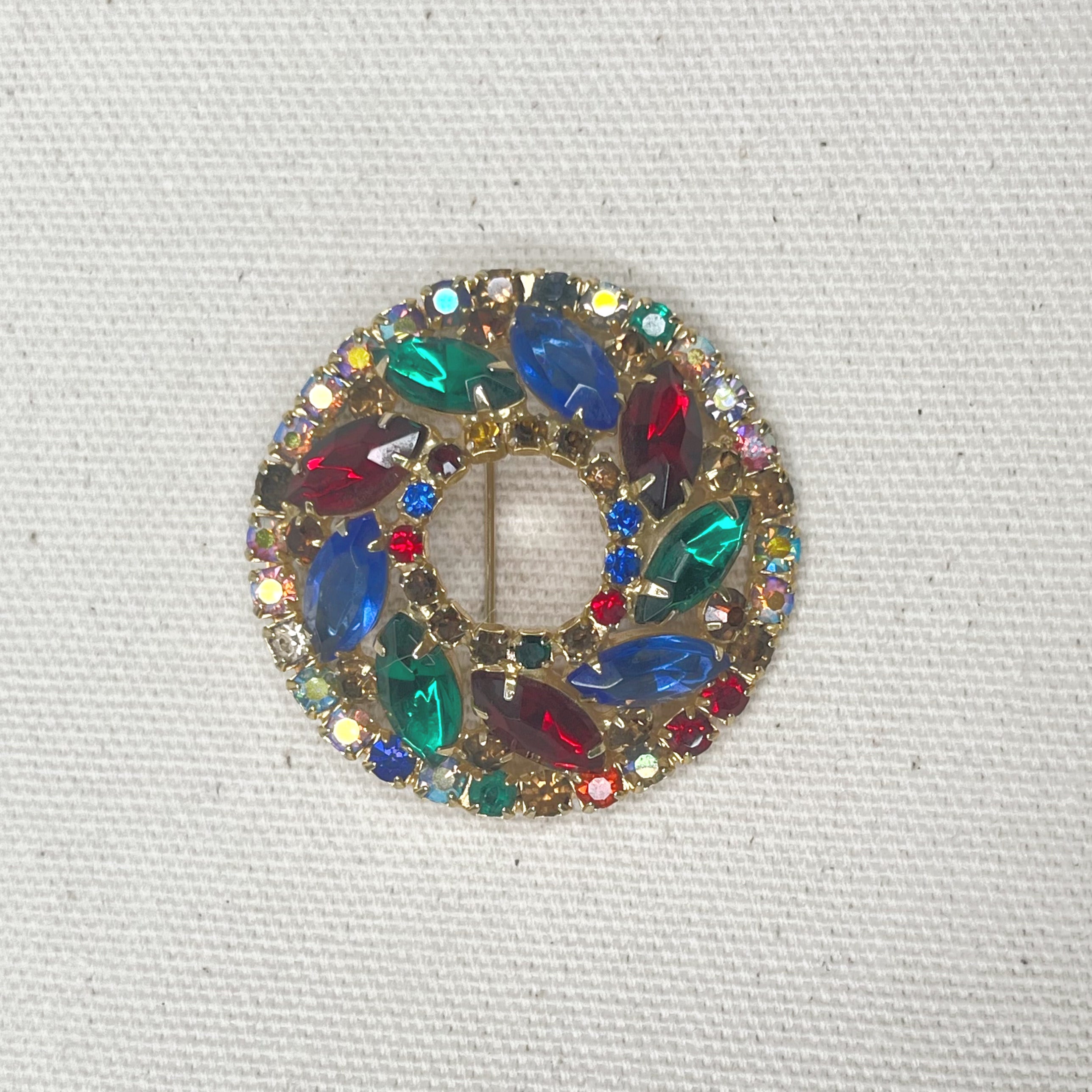 WESS WESS - Colorful Round Brooch - ALE PARIS Luxury Vintage