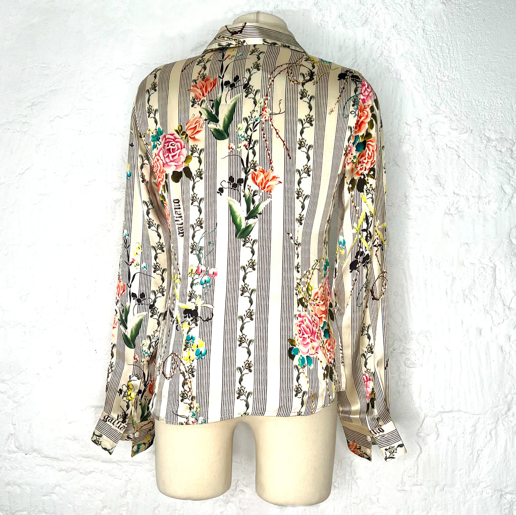 GALLIANO GALLIANO - Floral Print Silk Shirt - ALE PARIS Luxury Vintage