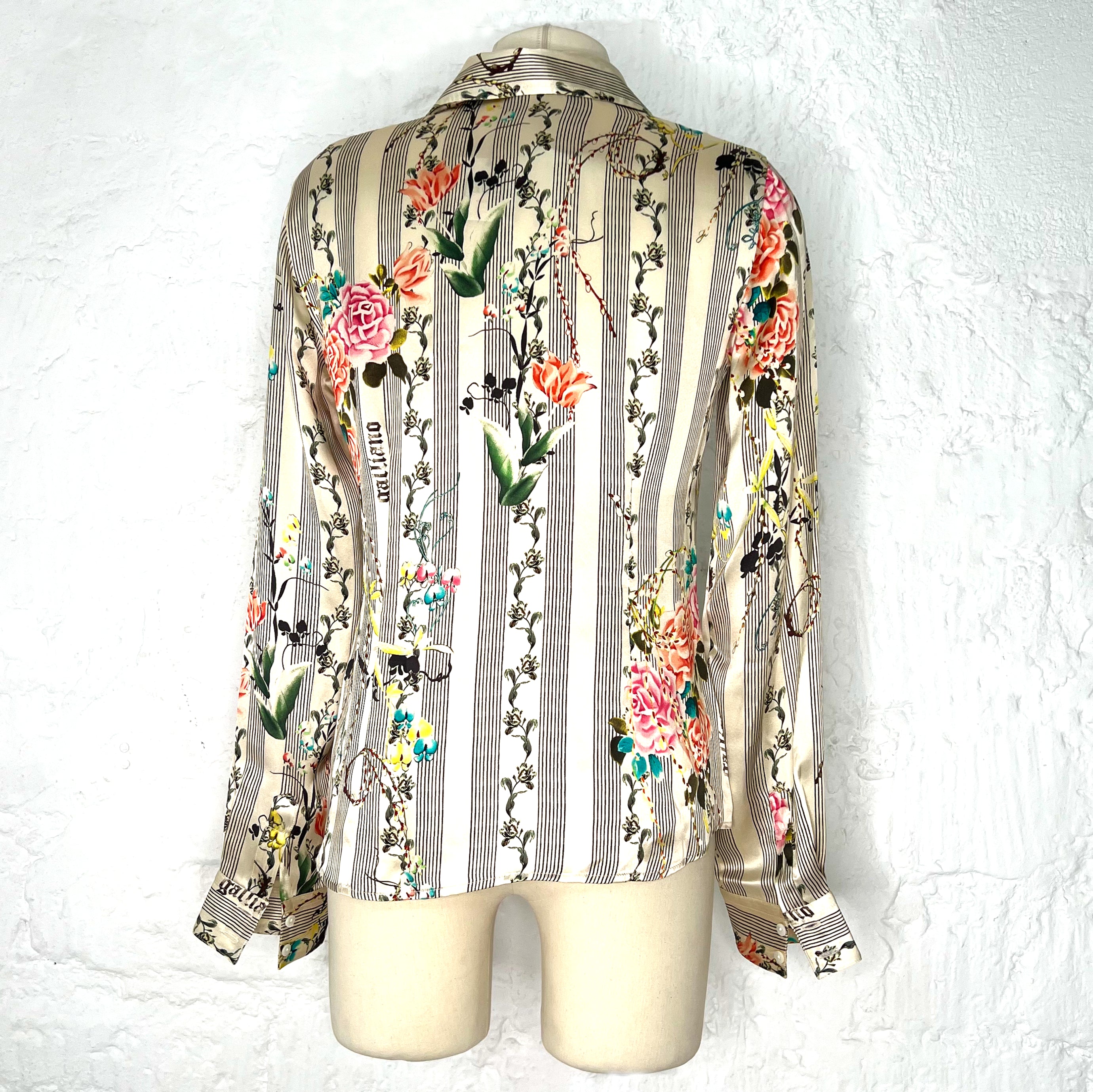 GALLIANO GALLIANO - Floral Print Silk Shirt - ALE PARIS Luxury Vintage