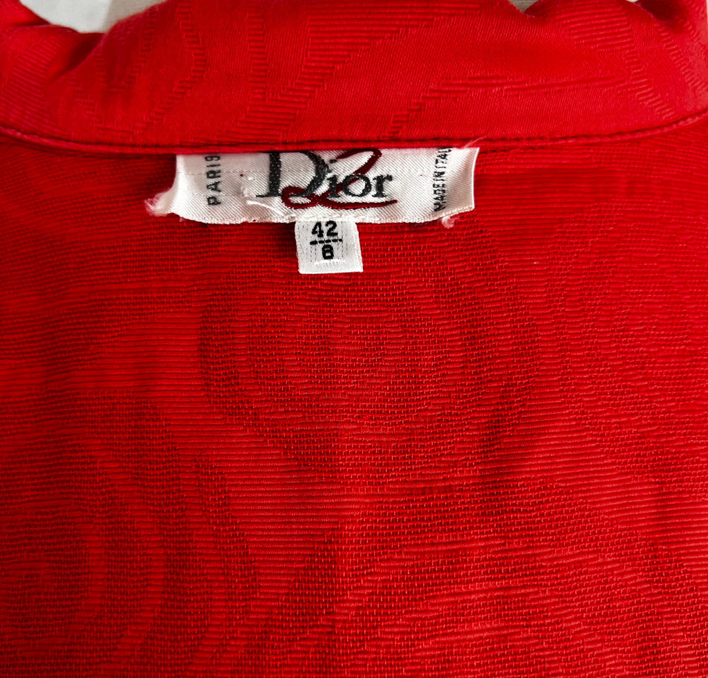 CHRISTIAN DIOR CHRISTIAN DIOR - Pink Cropped Jacket With Floral Embroideries - ALE PARIS Luxury Vintage