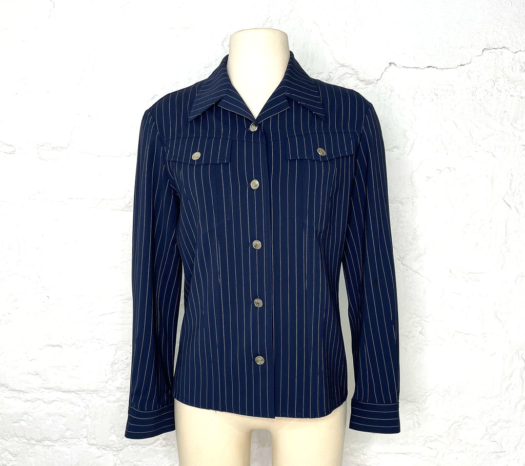 CHRISTIAN DIOR CHRISTIAN DIOR - Navy Striped Set - ALE PARIS Luxury Vintage