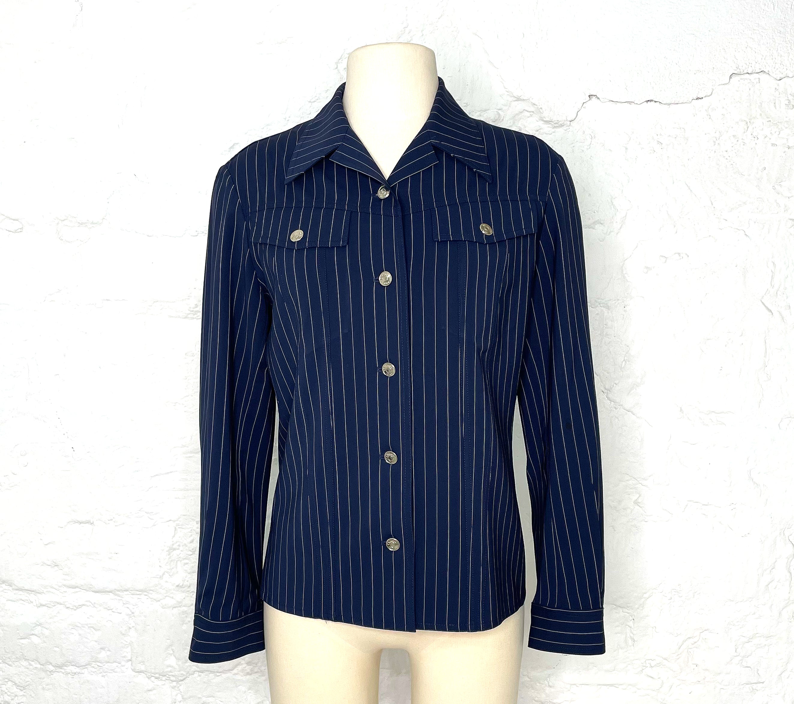 CHRISTIAN DIOR CHRISTIAN DIOR - Navy Striped Set - ALE PARIS Luxury Vintage