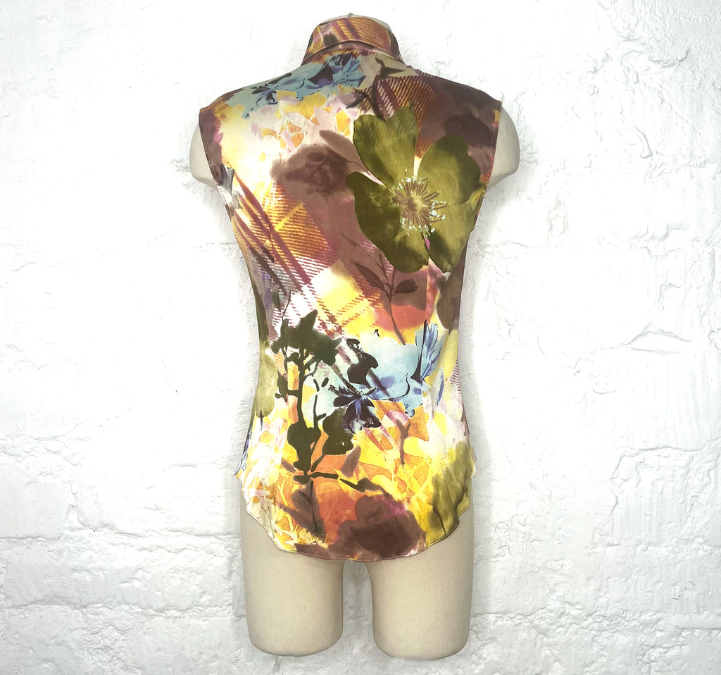 CHRISTIAN DIOR CHRISTIAN DIOR - Floral Sleeveless Blouse - ALE PARIS Luxury Vintage