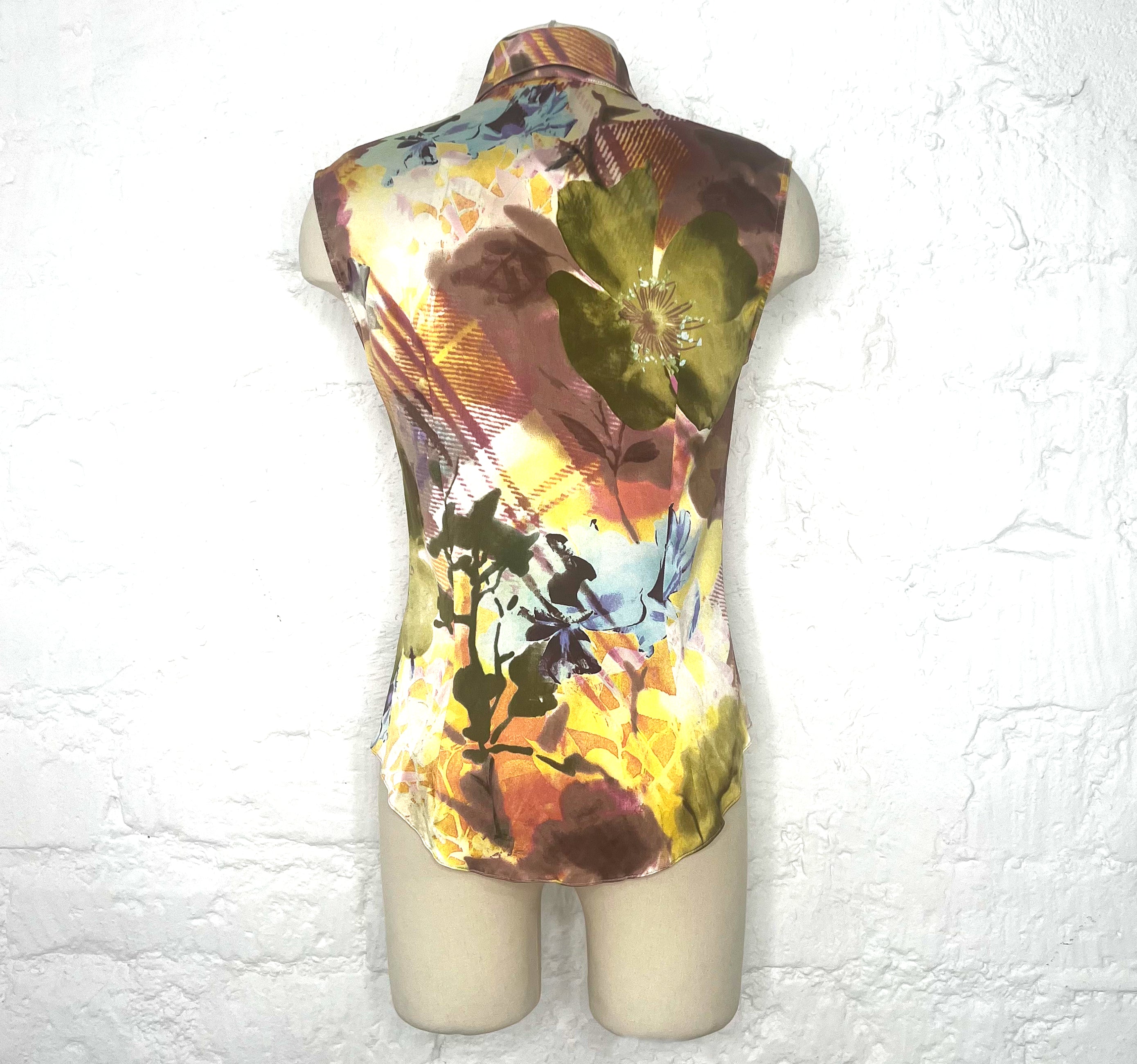 CHRISTIAN DIOR CHRISTIAN DIOR - Floral Sleeveless Blouse - ALE PARIS Luxury Vintage