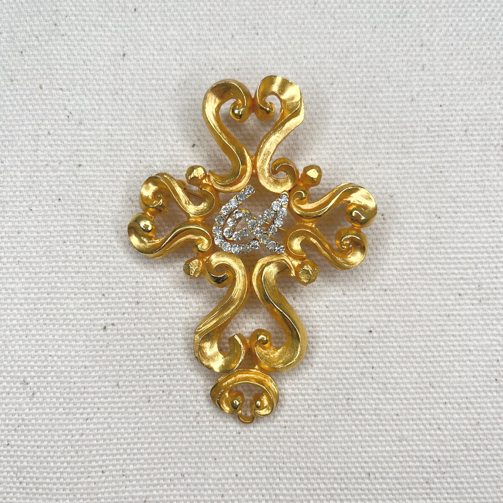 CHRISTIAN LACROIX CHRISTIAN LACROIX - Cross Brooch - ALE PARIS Luxury Vintage