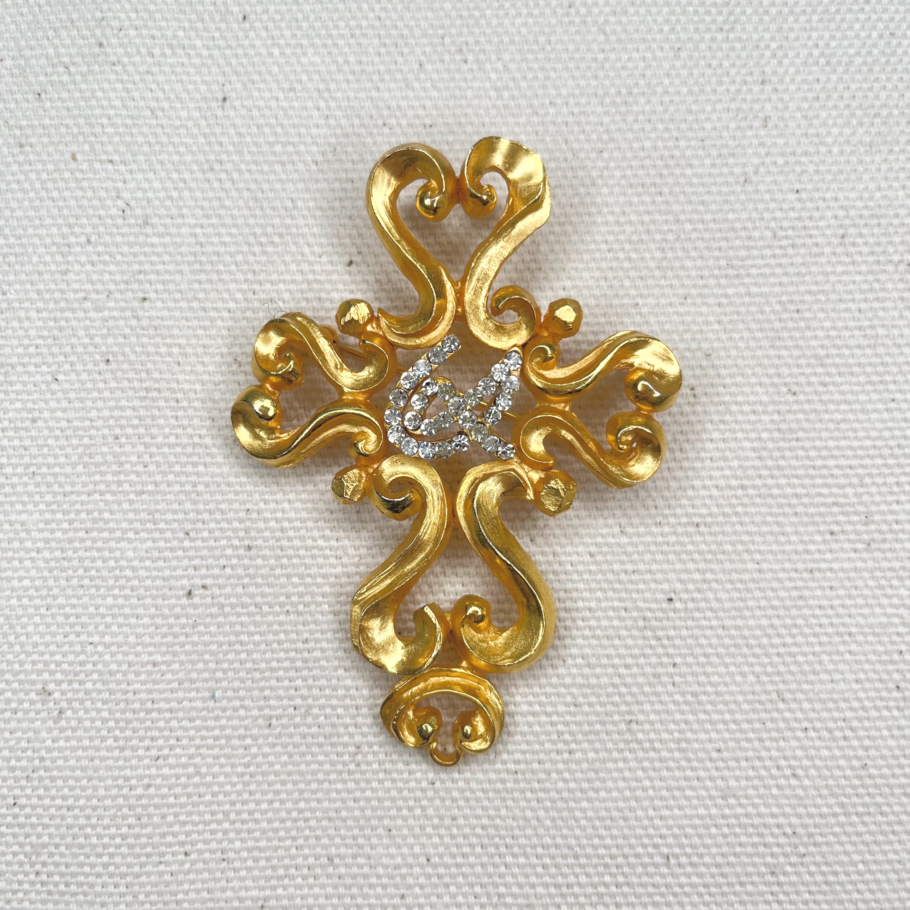CHRISTIAN LACROIX CHRISTIAN LACROIX - Cross Brooch - ALE PARIS Luxury Vintage