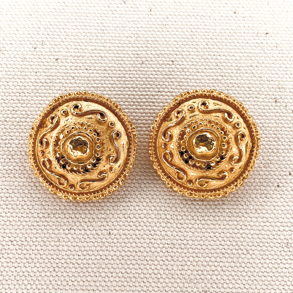 UNGARO UNGARO - Round Clip Earrings - ALE PARIS Luxury Vintage