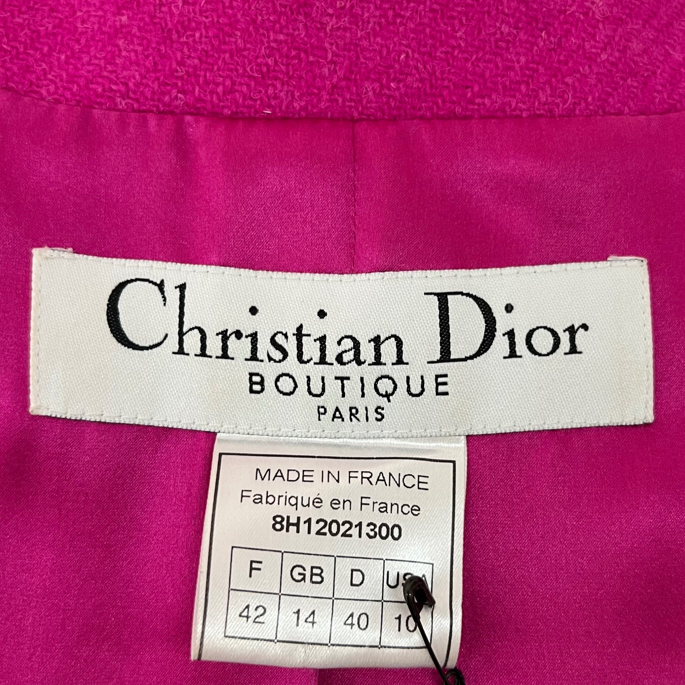 CHRISTIAN DIOR CHRISTIAN DIOR - Pink Bar Jacket - ALE PARIS Luxury Vintage