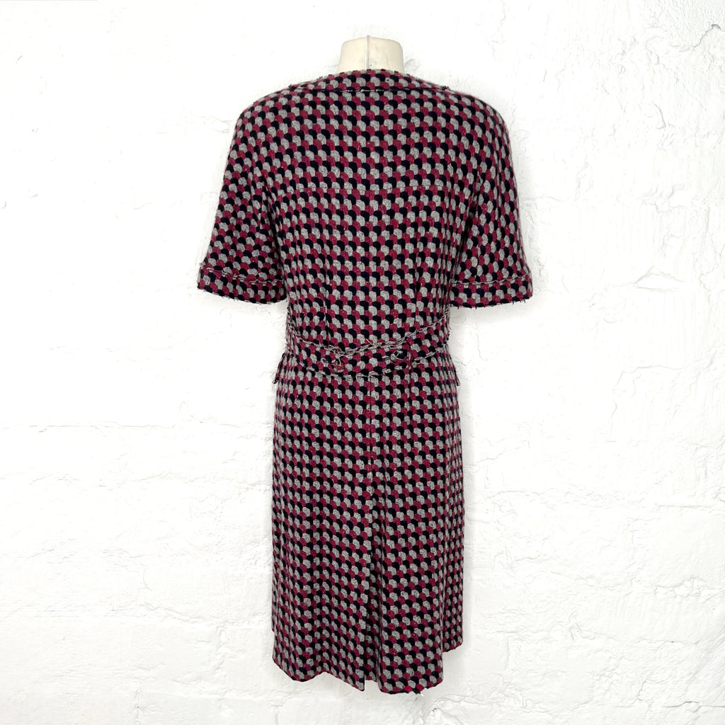 CHANEL - Cashmere purple dress - coat - ALE PARIS Luxury Vintage