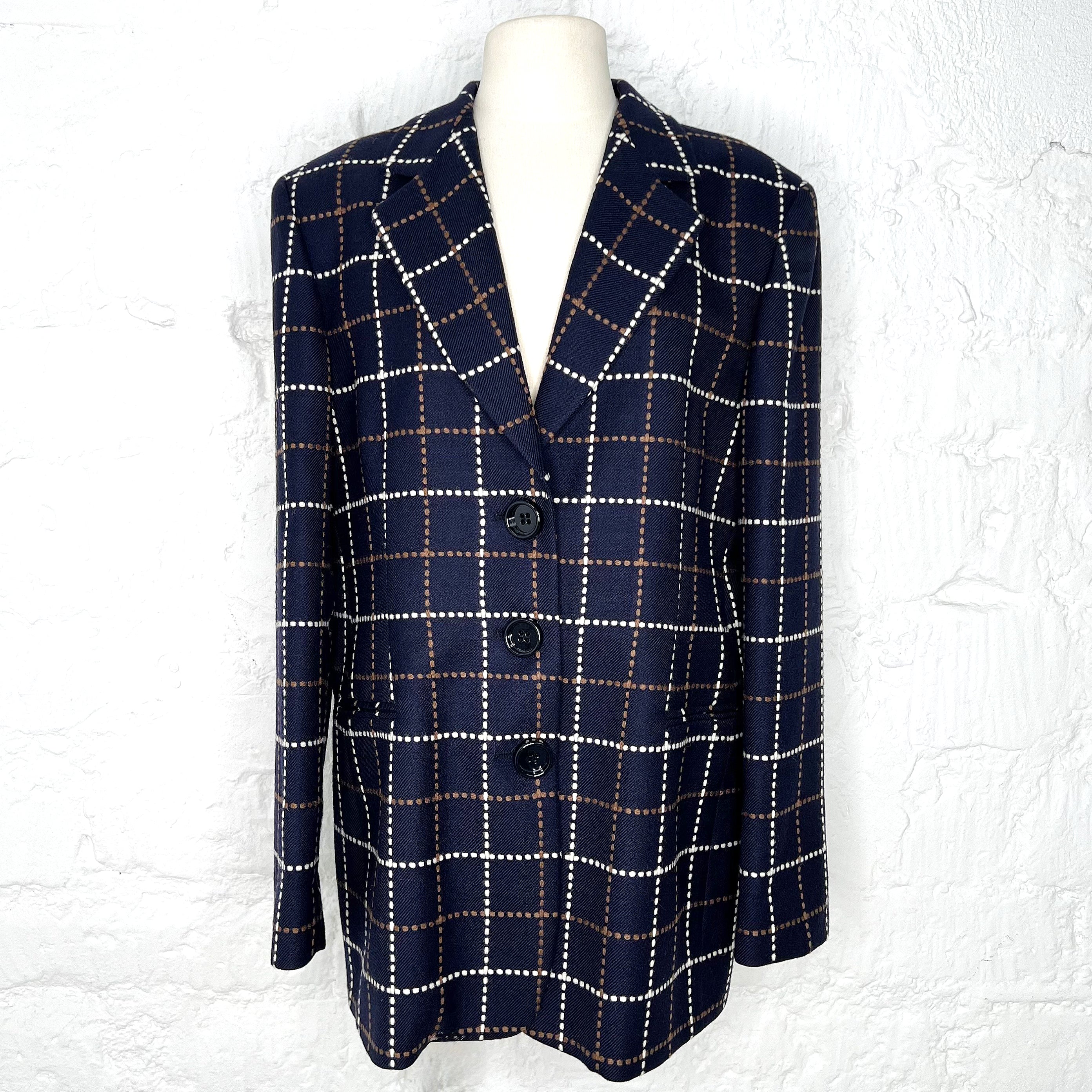 STUDIO FERRÉ STUDIO FERRE - Long Checkered Jacket - ALE PARIS Luxury Vintage
