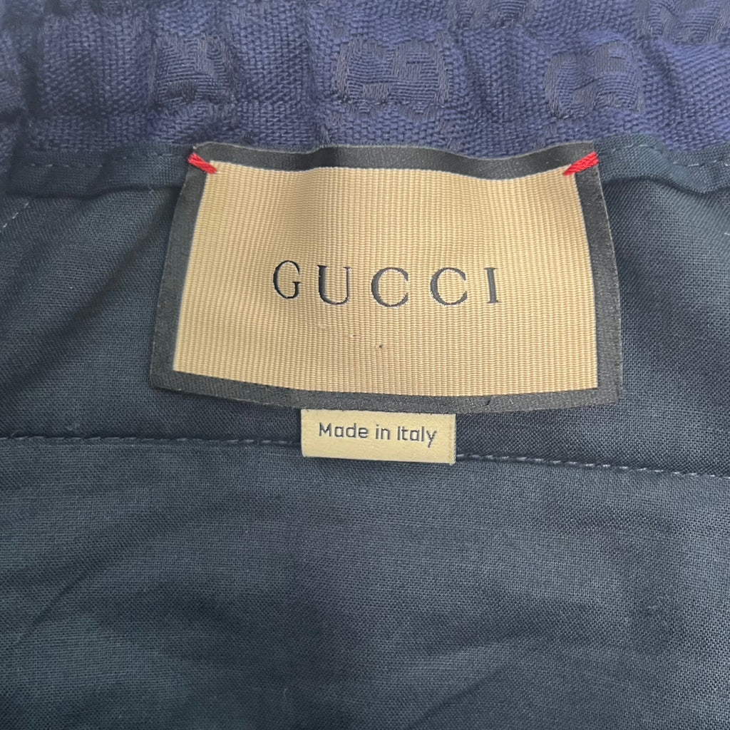 GUCCI GUCCI - Blue Monogram Pants - ALE PARIS Luxury Vintage