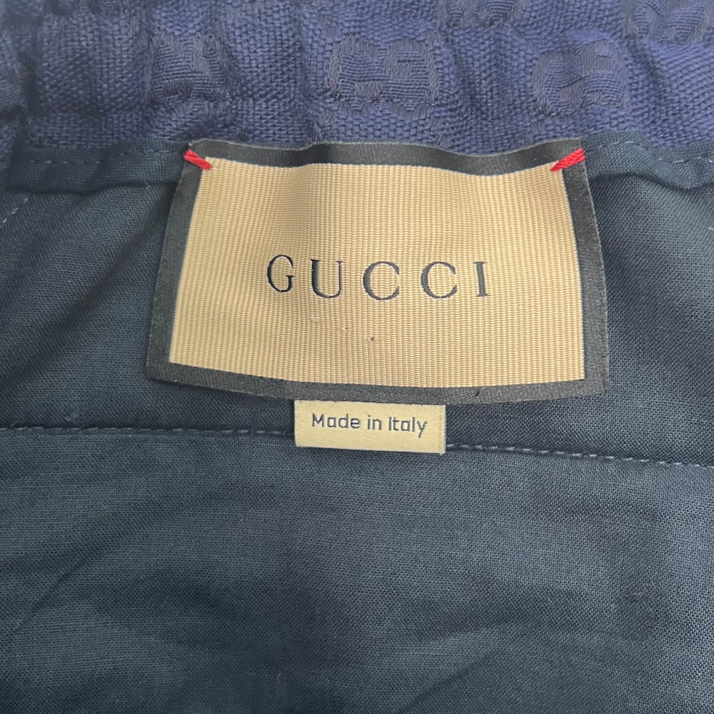 GUCCI GUCCI - Blue Monogram Pants - ALE PARIS Luxury Vintage