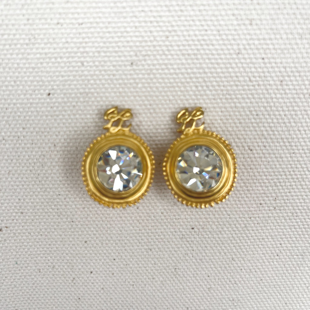 Karl LAGERFELD KARL LAGERFELD - Round Clip Earring - ALE PARIS Luxury Vintage
