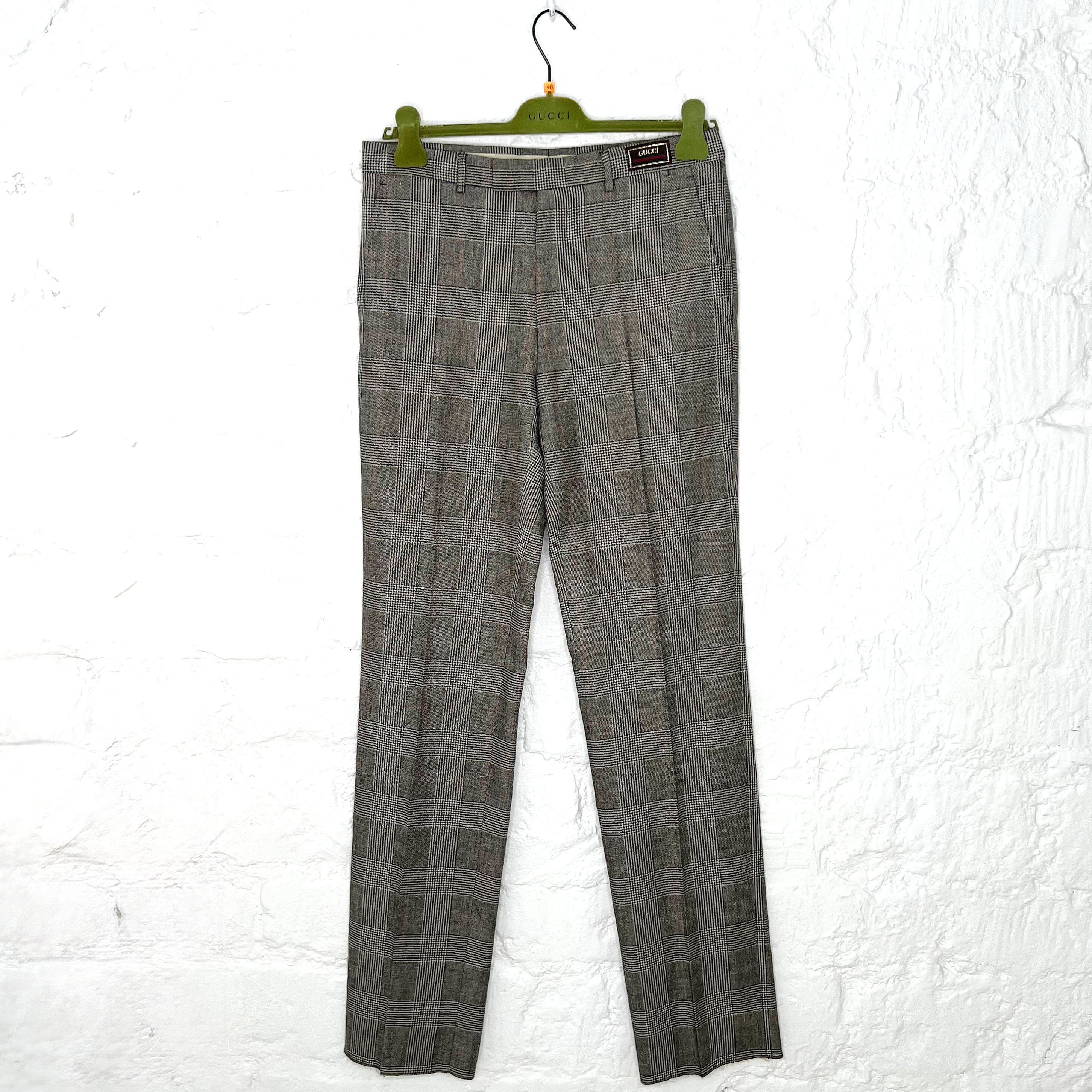 GUCCI GUCCI - Wool linen galles grey pants - ALE PARIS Luxury Vintage