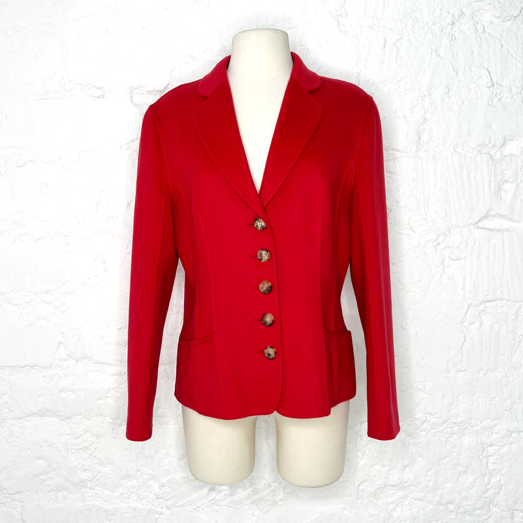 CHRISTIAN DIOR CHRISTIAN DIOR - Red Wool Blazer - ALE PARIS Luxury Vintage