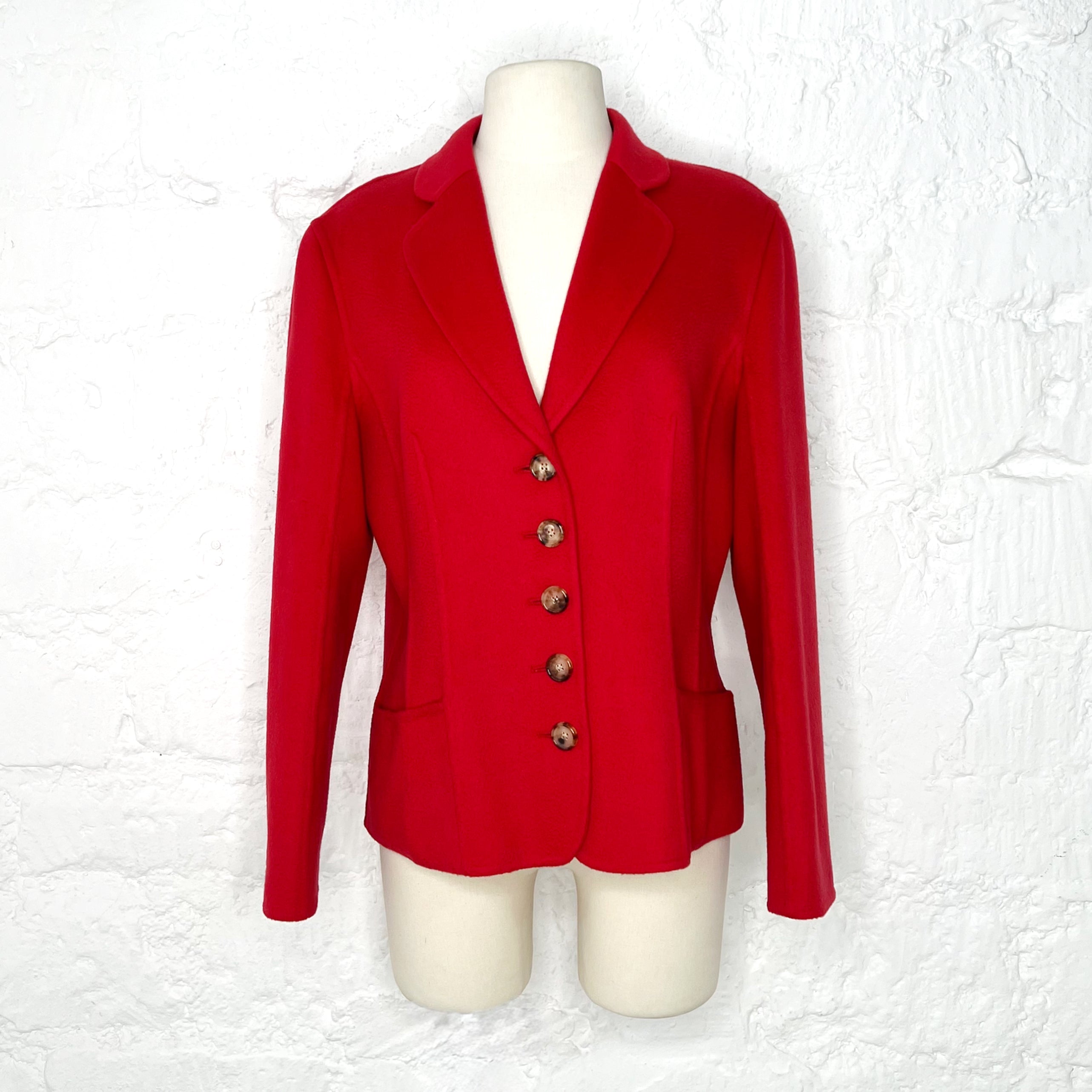 CHRISTIAN DIOR CHRISTIAN DIOR - Red Wool Blazer - ALE PARIS Luxury Vintage