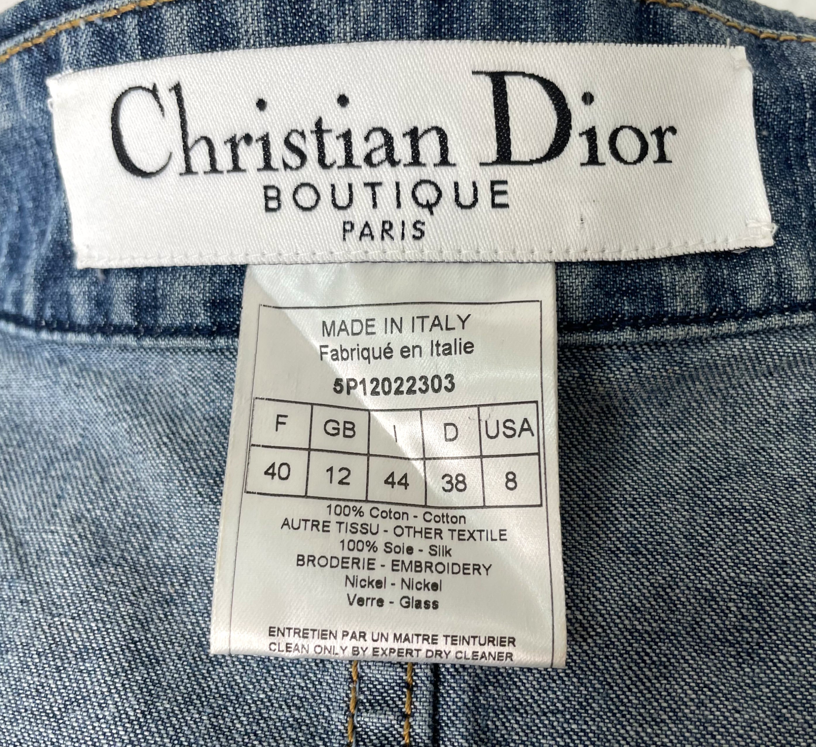 CHRISTIAN DIOR CHRISTIAN DIOR - Blue Denim Jacket - ALE PARIS Luxury Vintage