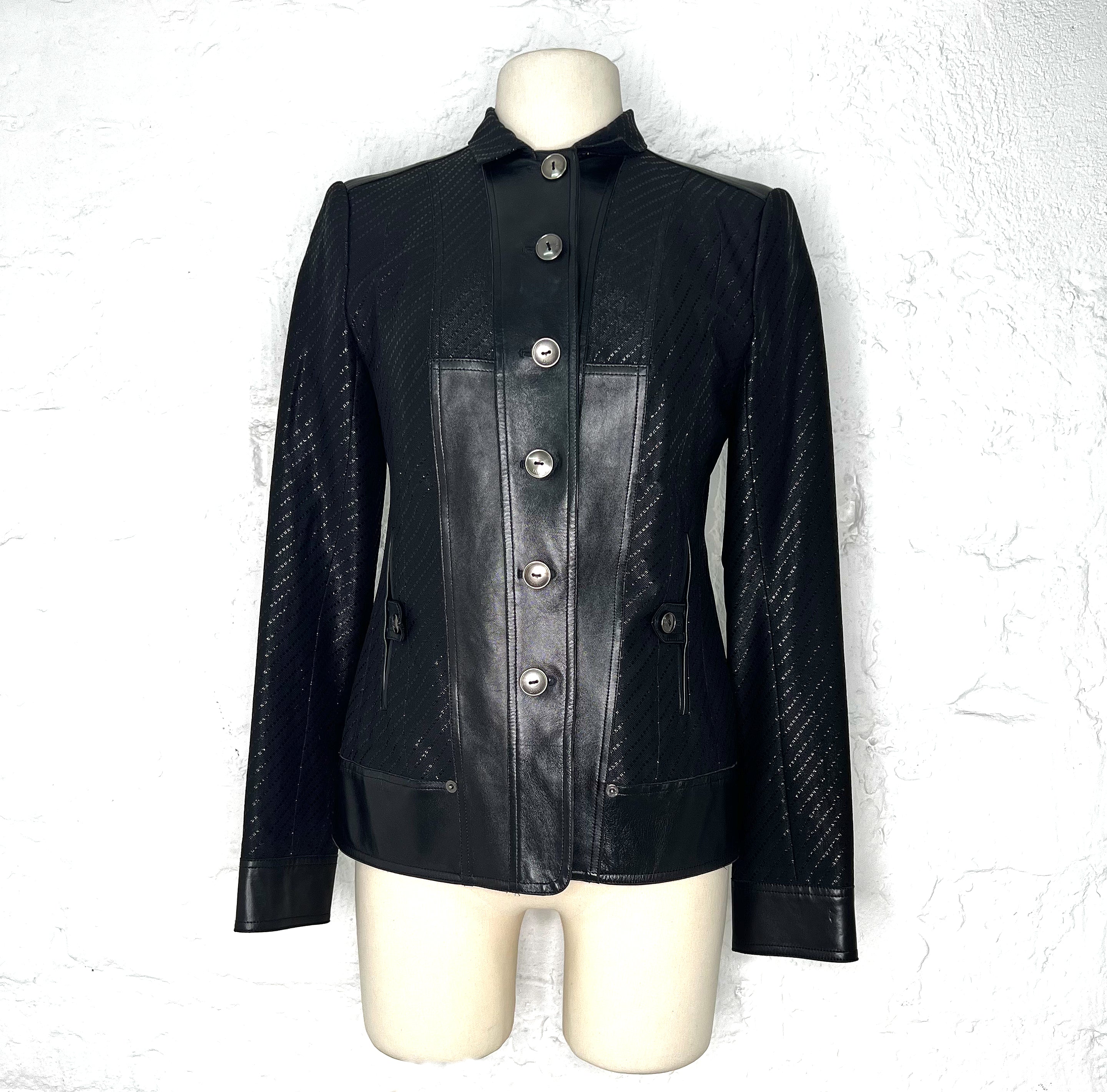 CHRISTIAN DIOR CHRISTIAN DIOR - Black Lurex Leather Jacket - ALE PARIS Luxury Vintage