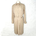 YVES SAINT LAURENT YVES - Saint Laurent Camel Safari Dress - ALE PARIS Luxury Vintage