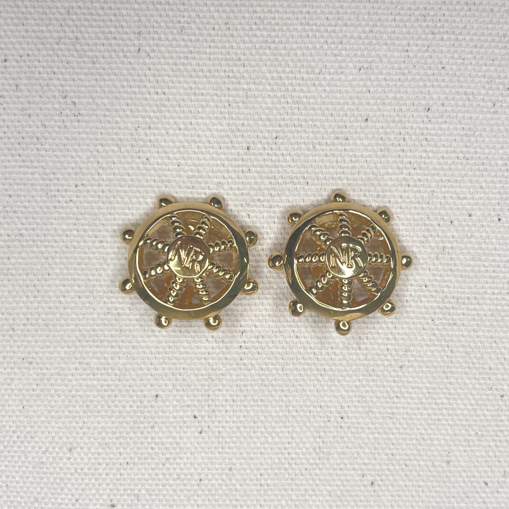 NINA RICCI NINA - Ricci Boat Rods Clip Earrings - ALE PARIS Luxury Vintage