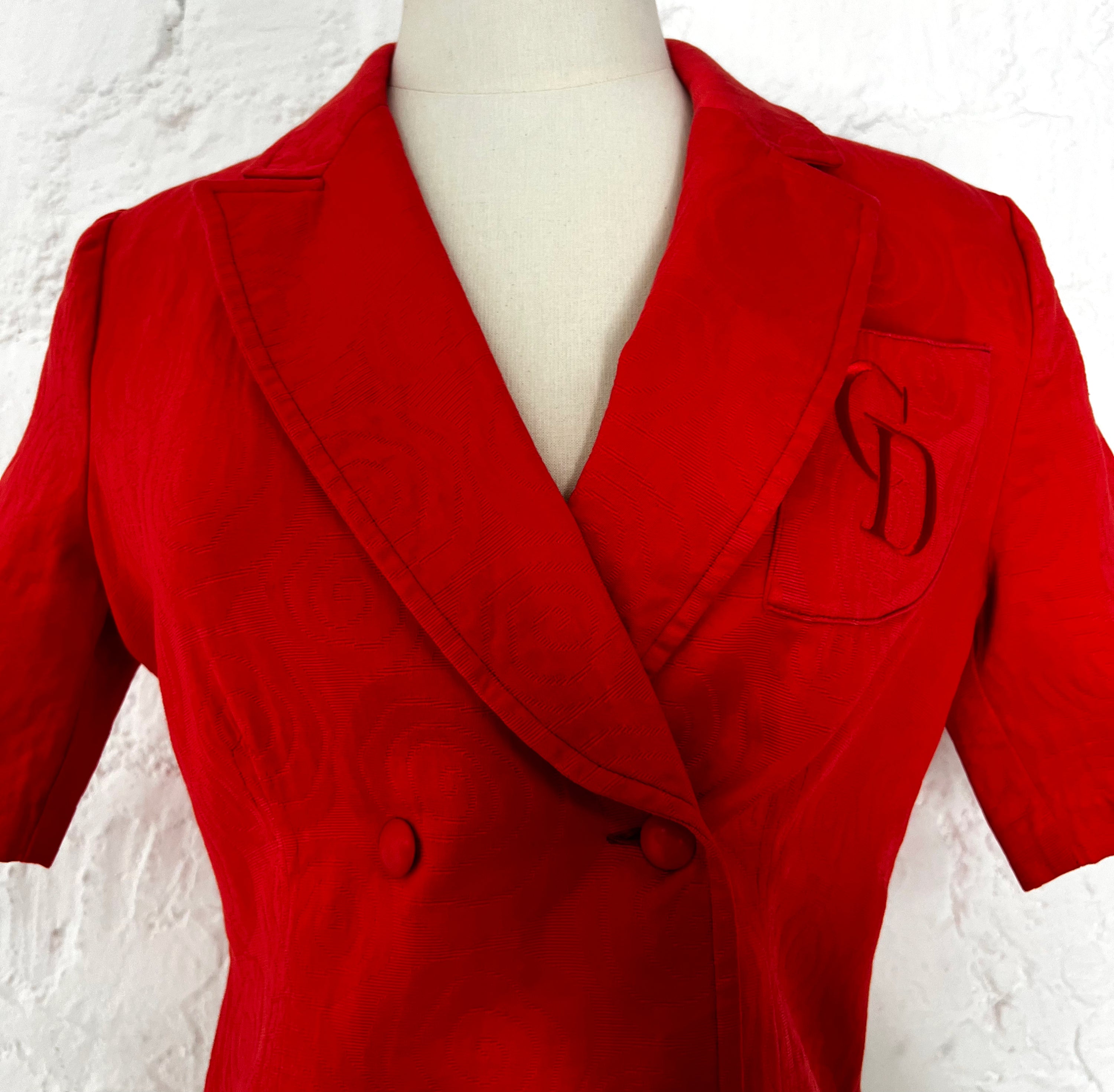 CHRISTIAN DIOR CHRISTIAN DIOR - Pink Cropped Jacket With Floral Embroideries - ALE PARIS Luxury Vintage