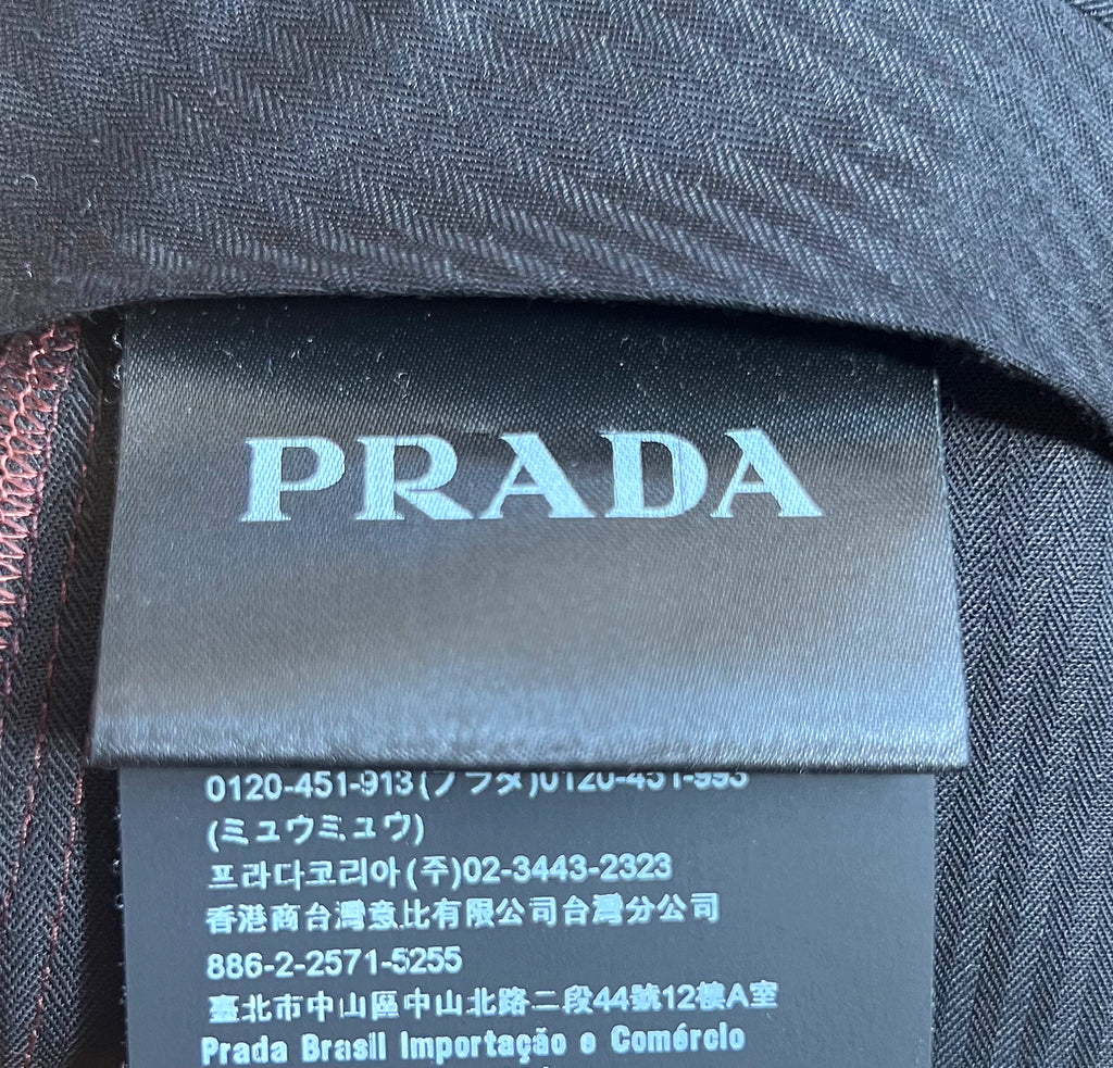 PRADA PRADA - Red Pleat Straight Cut Pants - ALE PARIS Luxury Vintage