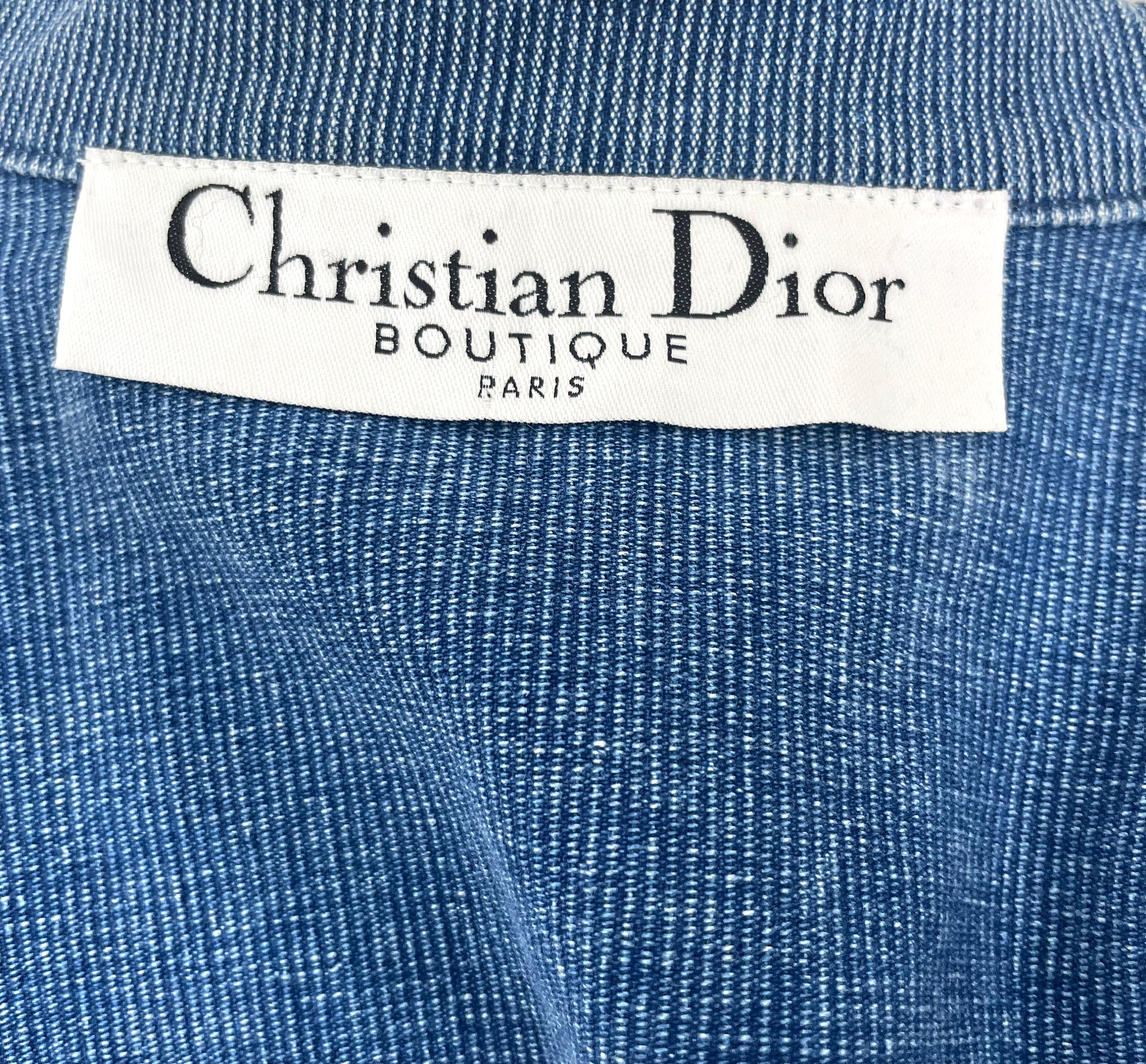 CHRISTIAN DIOR CHRISTIAN DIOR - Blue Denim Perfecto - ALE PARIS Luxury Vintage
