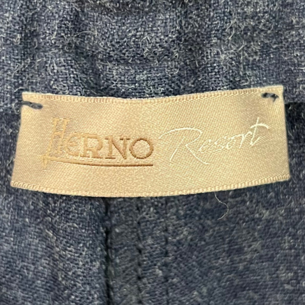 HERNO RESORT HERNO - Resort Navy Wide Leg Trousers - ALE PARIS Luxury Vintage
