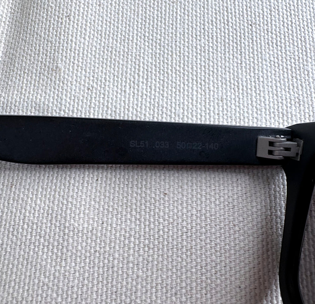 YVES SAINT LAURENT YVES SAINT LAURENT - Dark Grey Wood Sunglasses - ALE PARIS Luxury Vintage