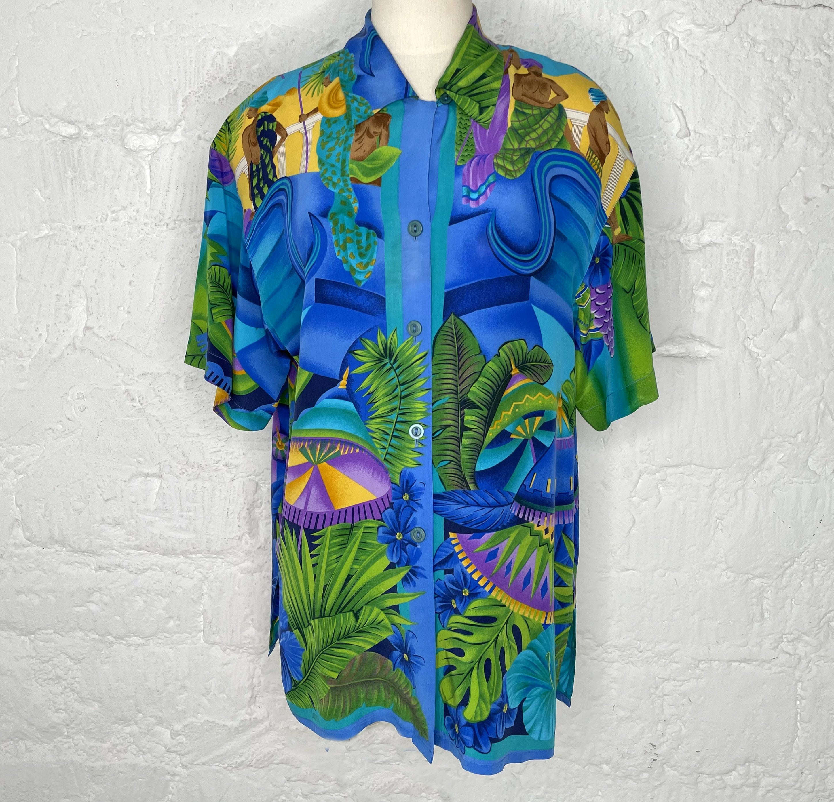 LAURÈL LAUREL - Multicolor Rainforest Print Shirt - ALE PARIS Luxury Vintage