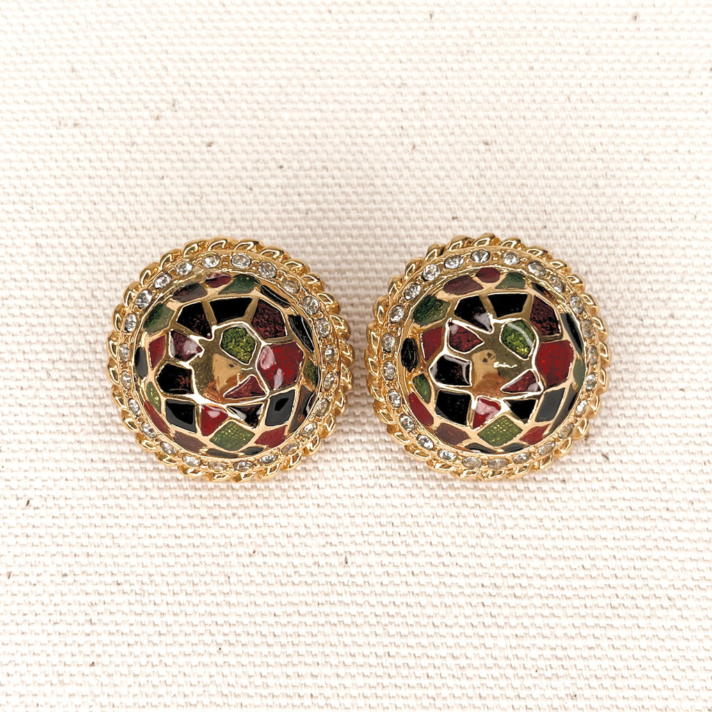 GIVENCHY GIVENCHY - Round Clip Earrings - ALE PARIS Luxury Vintage