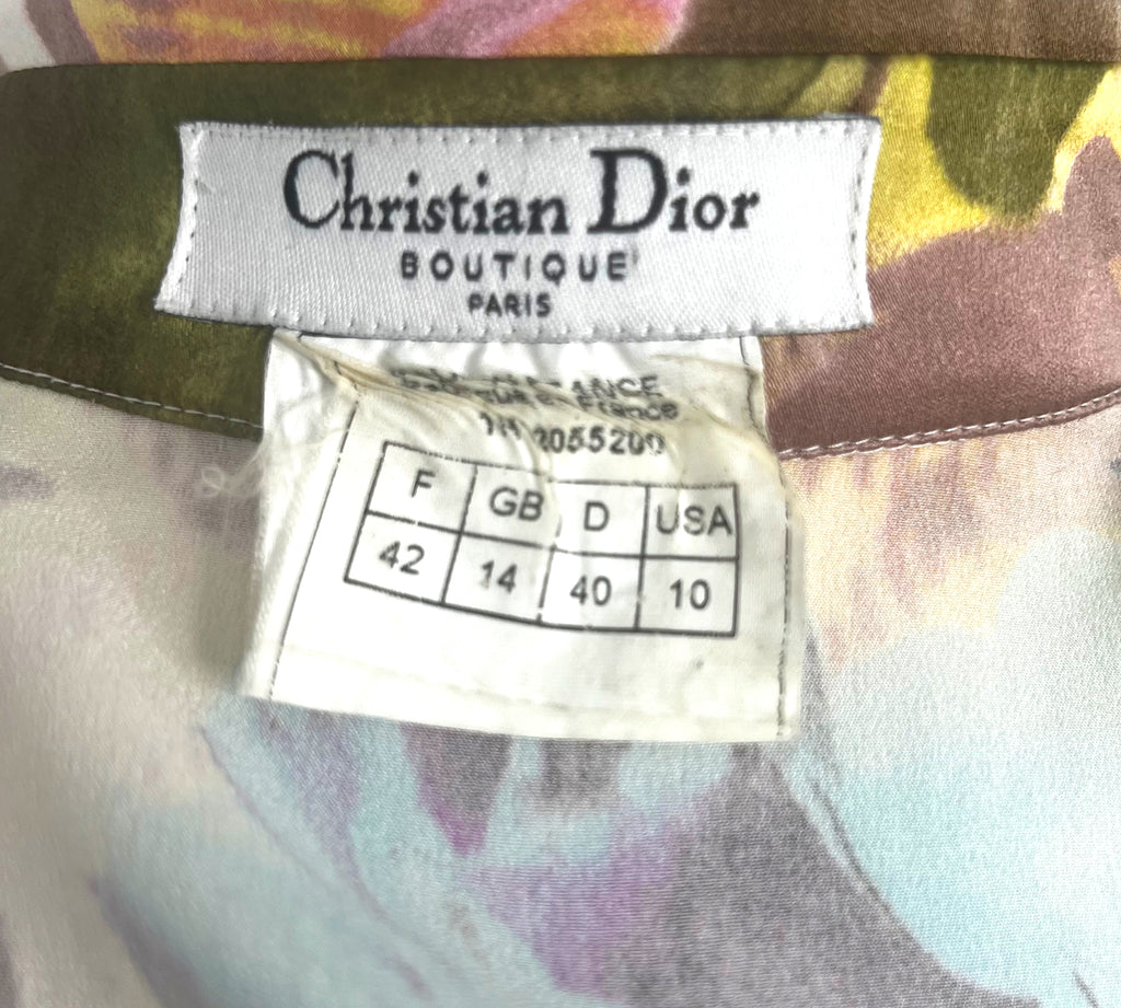 CHRISTIAN DIOR CHRISTIAN DIOR - Floral Sleeveless Blouse - ALE PARIS Luxury Vintage