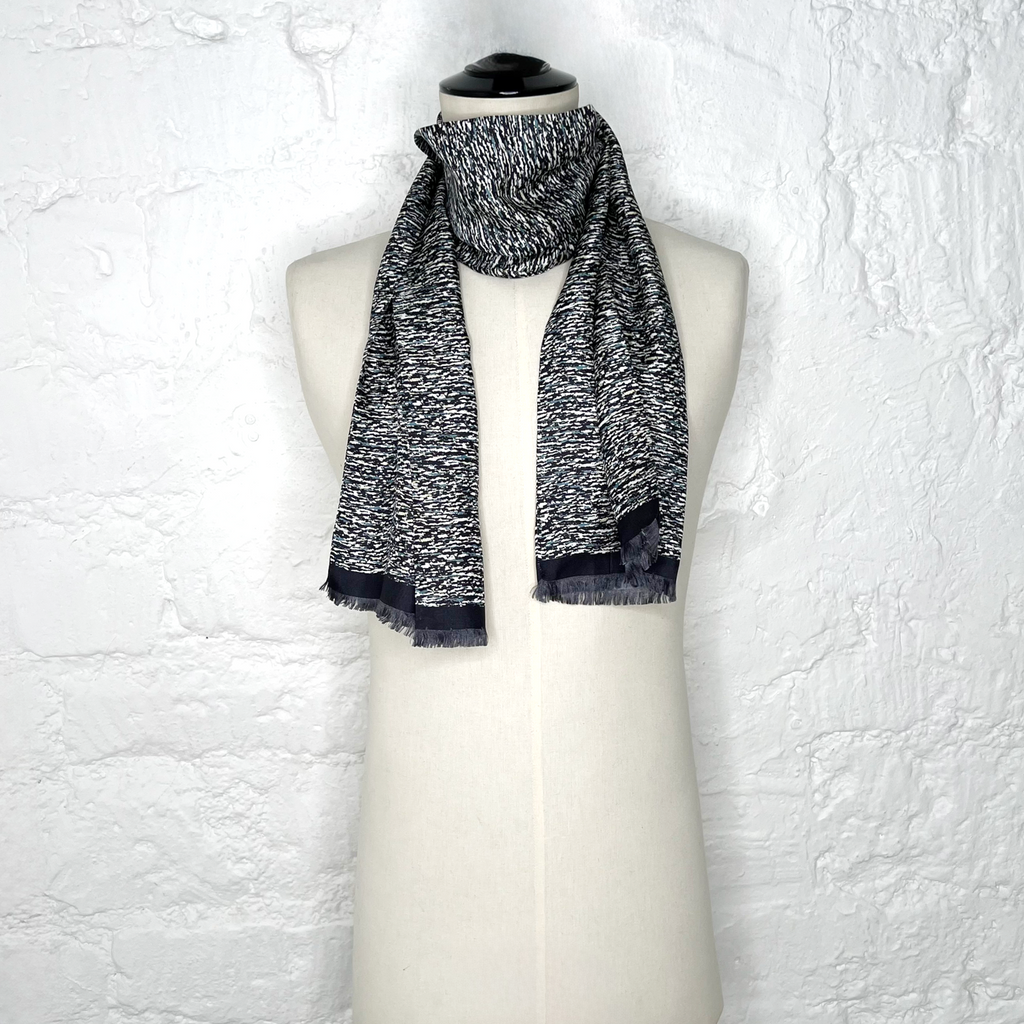 LEMAIRE LEMAIRE - Black And White Stripes Scarf - ALE PARIS Luxury Vintage