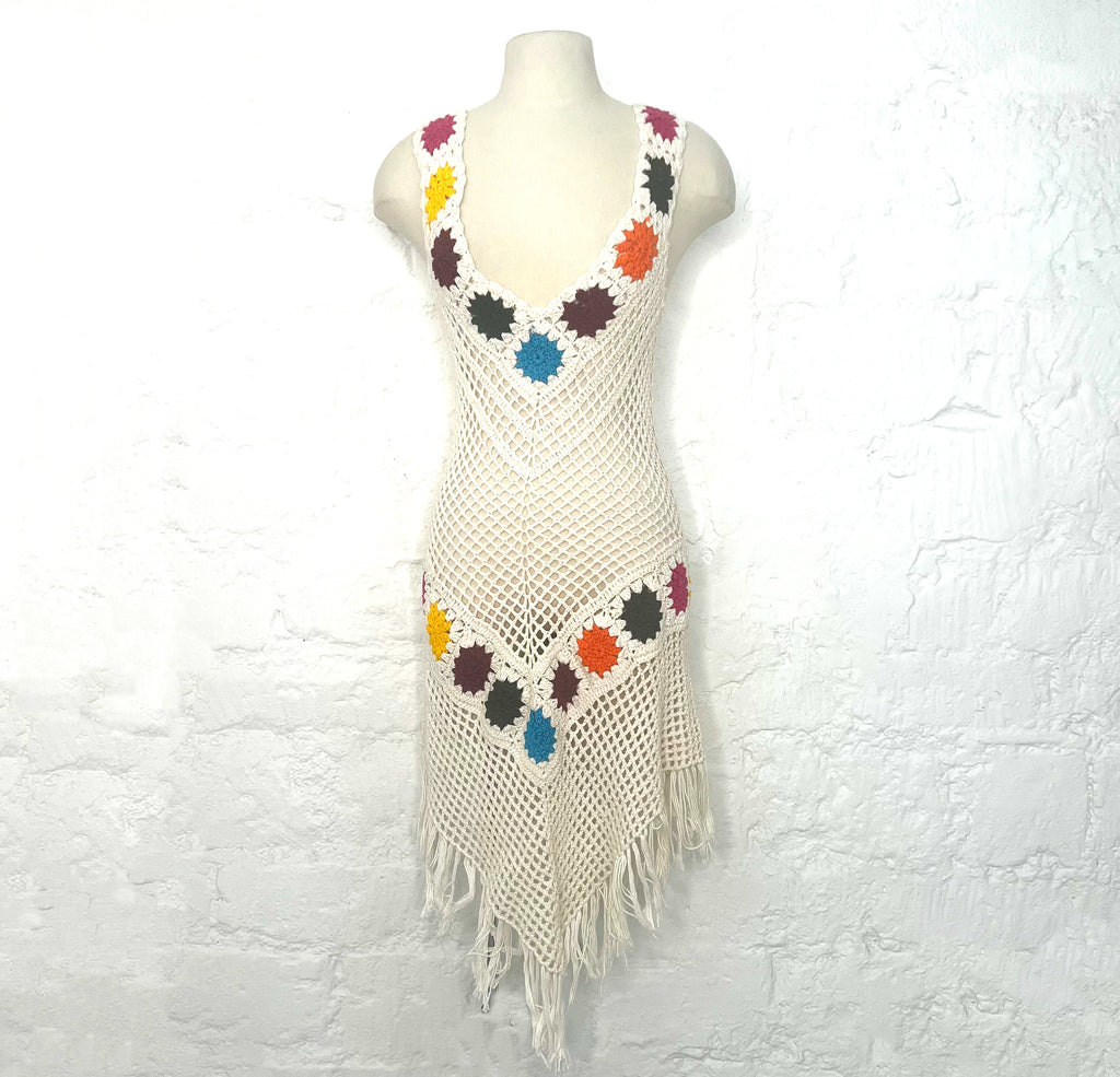 ALE MMVXIII ALE MMXVIII - Multicolor Crochet Bodycon Dress - ALE PARIS Luxury Vintage