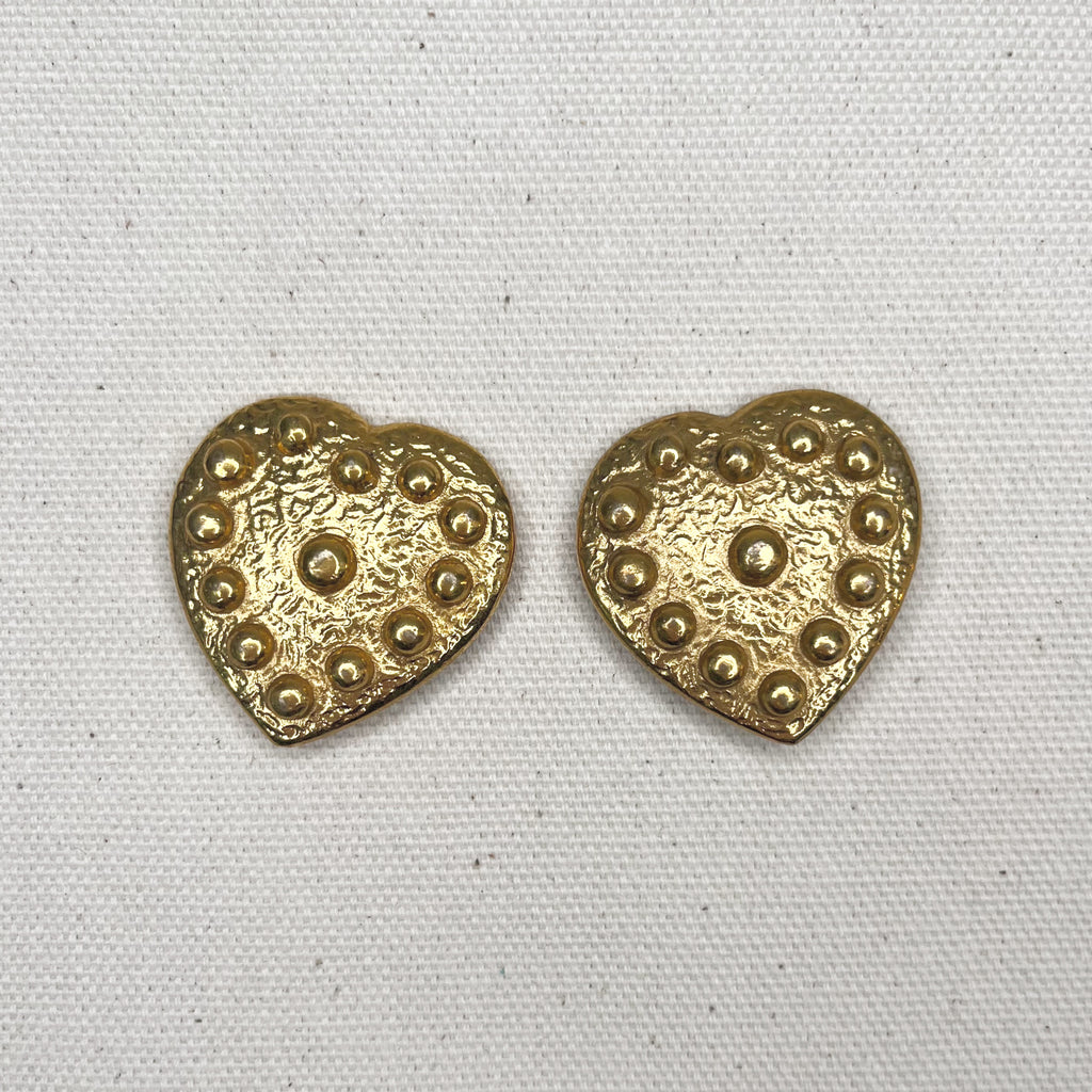 YVES SAINT LAURENT YVES SAINT LAURENT - Heart Clip Earrings - ALE PARIS Luxury Vintage
