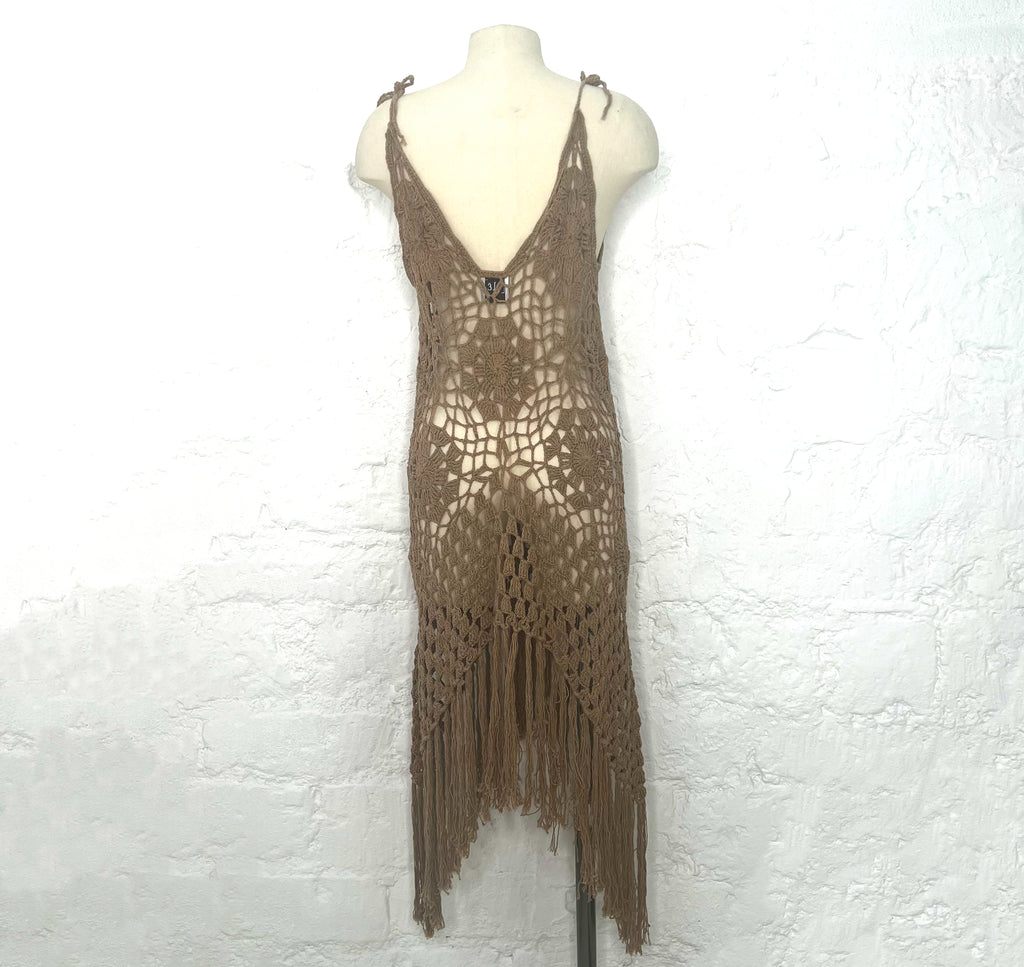 ALE MMXVIII ALE MMXVIII - Brown Crochet Dress - ALE PARIS Luxury Vintage