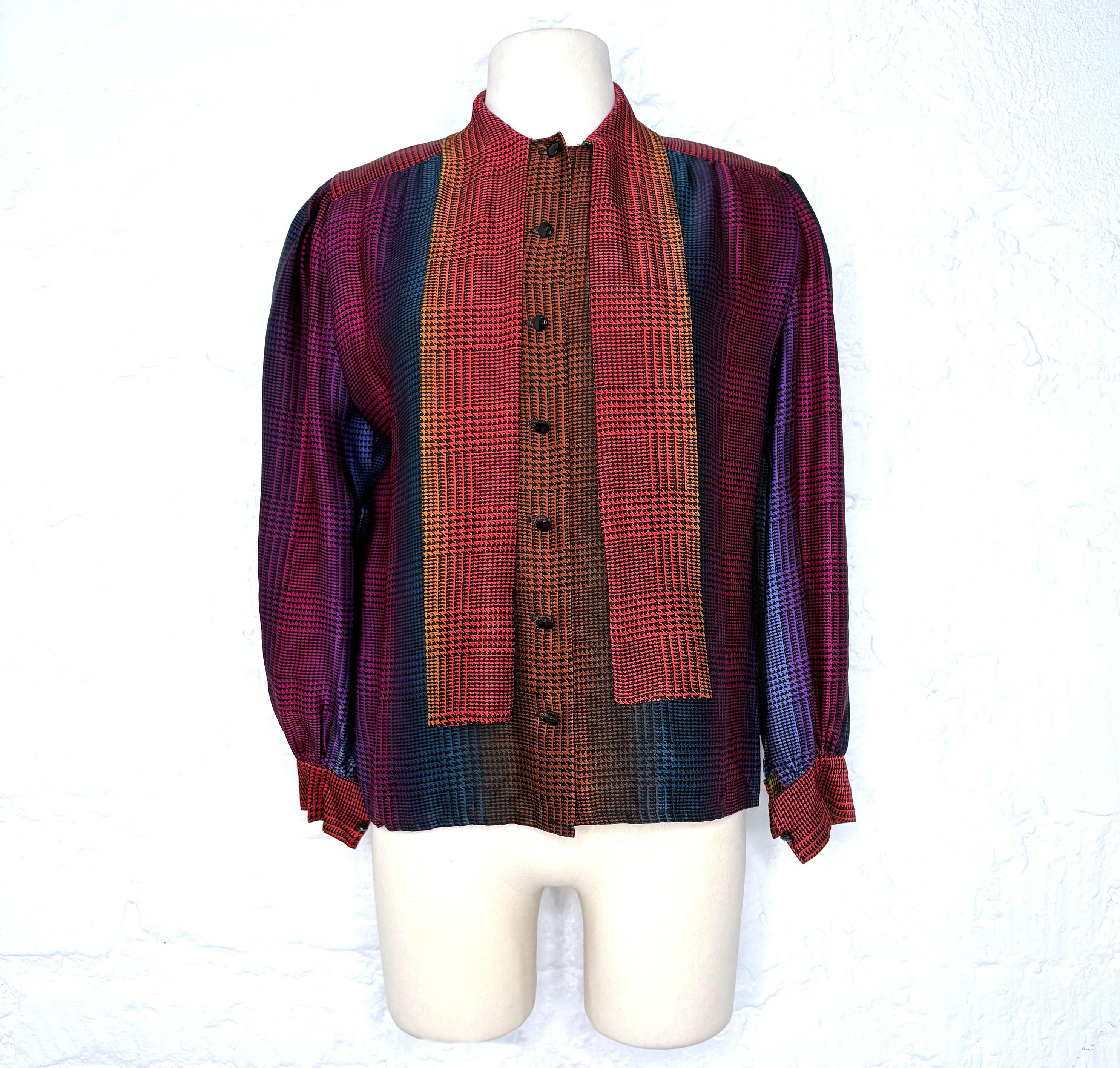 CHRISTIAN DIOR CHRISTIAN DIOR - Houndstooth Multicolor Shirt - ALE PARIS Luxury Vintage