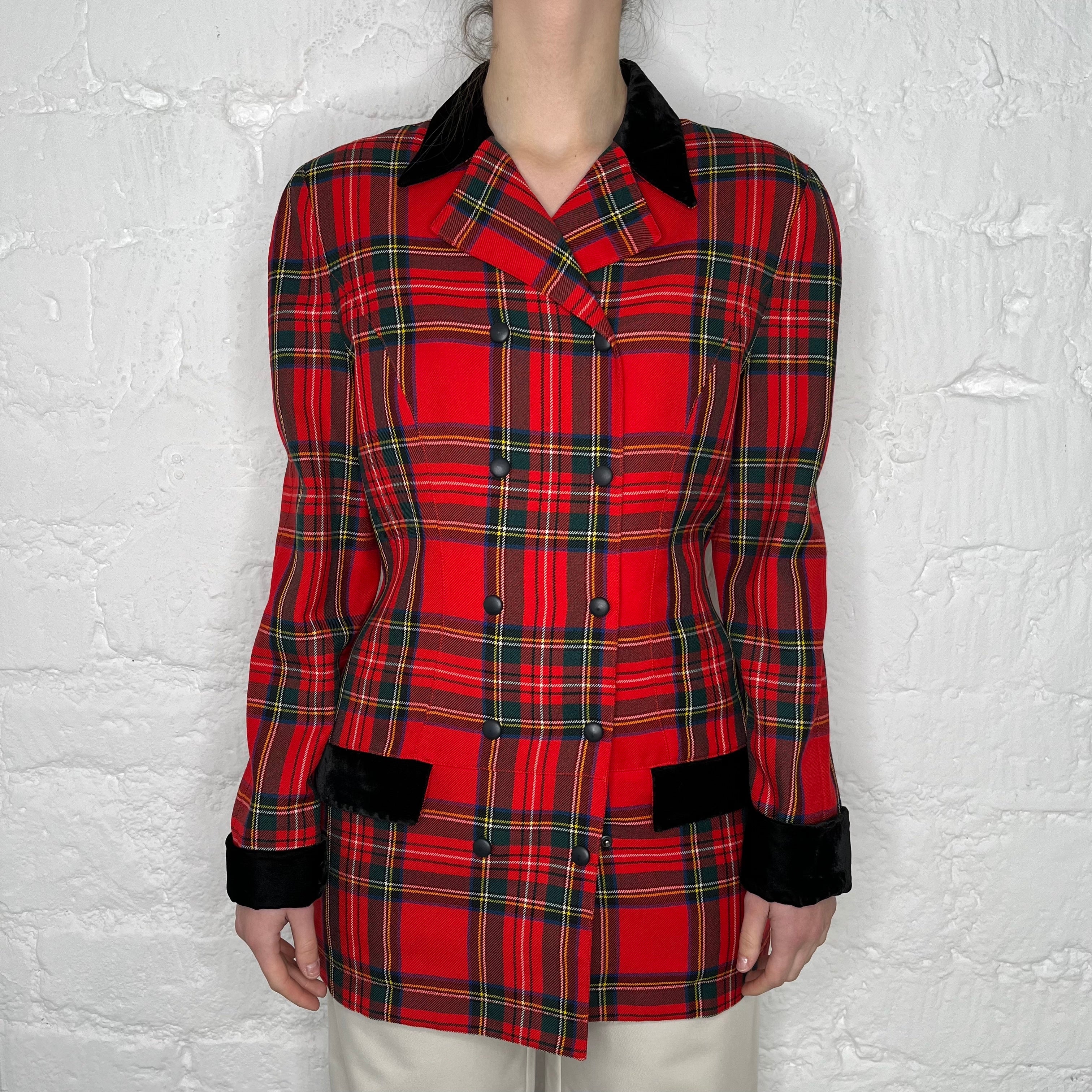 MUGLER MUGLER - Tartan Jacket - ALE PARIS Luxury Vintage