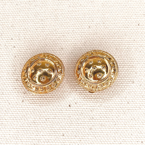 CHANEL CHANEL - Round Clip Earrings - ALE PARIS Luxury Vintage