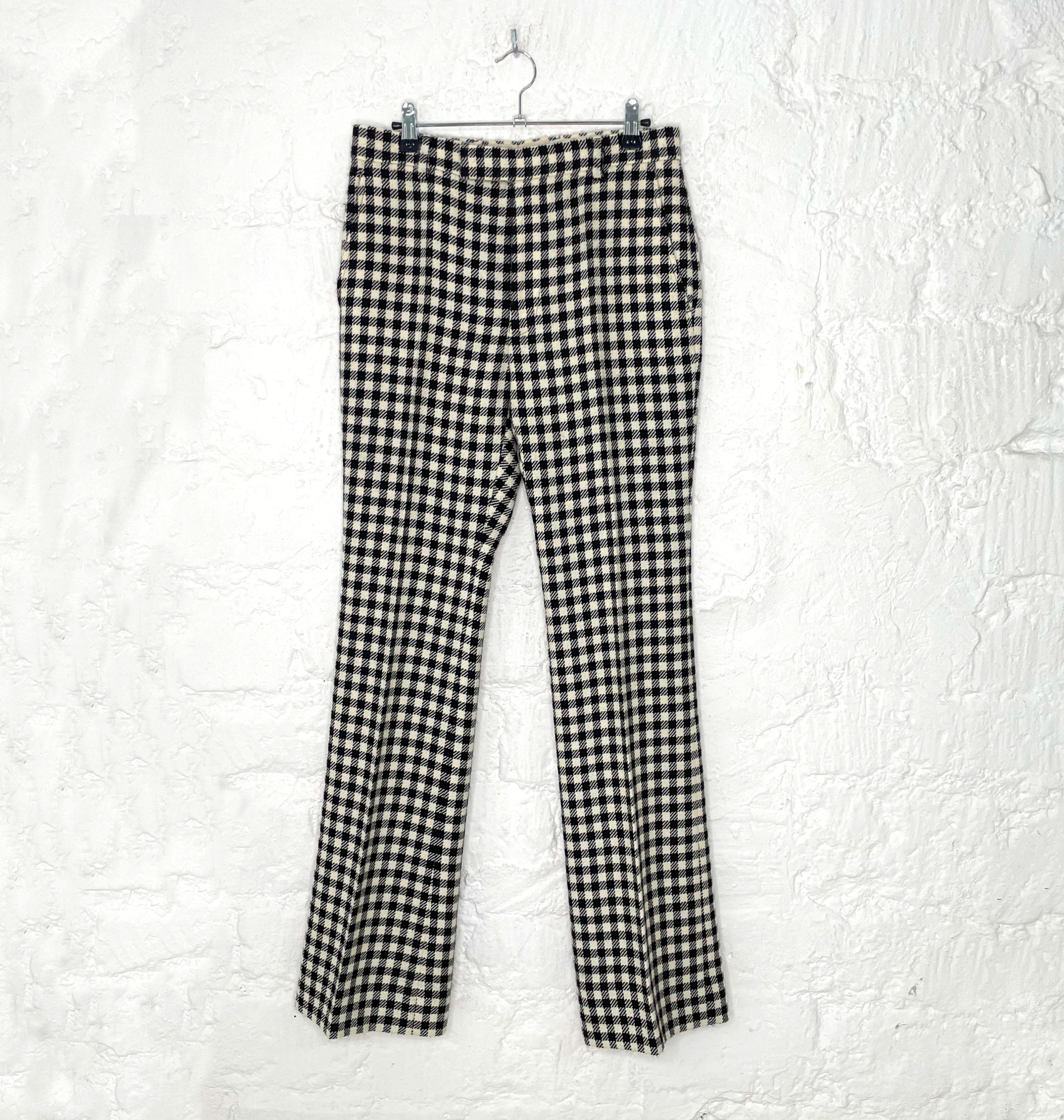 GUCCI GUCCI - Black And White Vichy Pants - ALE PARIS Luxury Vintage