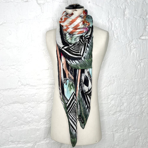 BALMAIN BALMAIN - Large Royal Details Cashmere Square Scarf - ALE PARIS Luxury Vintage